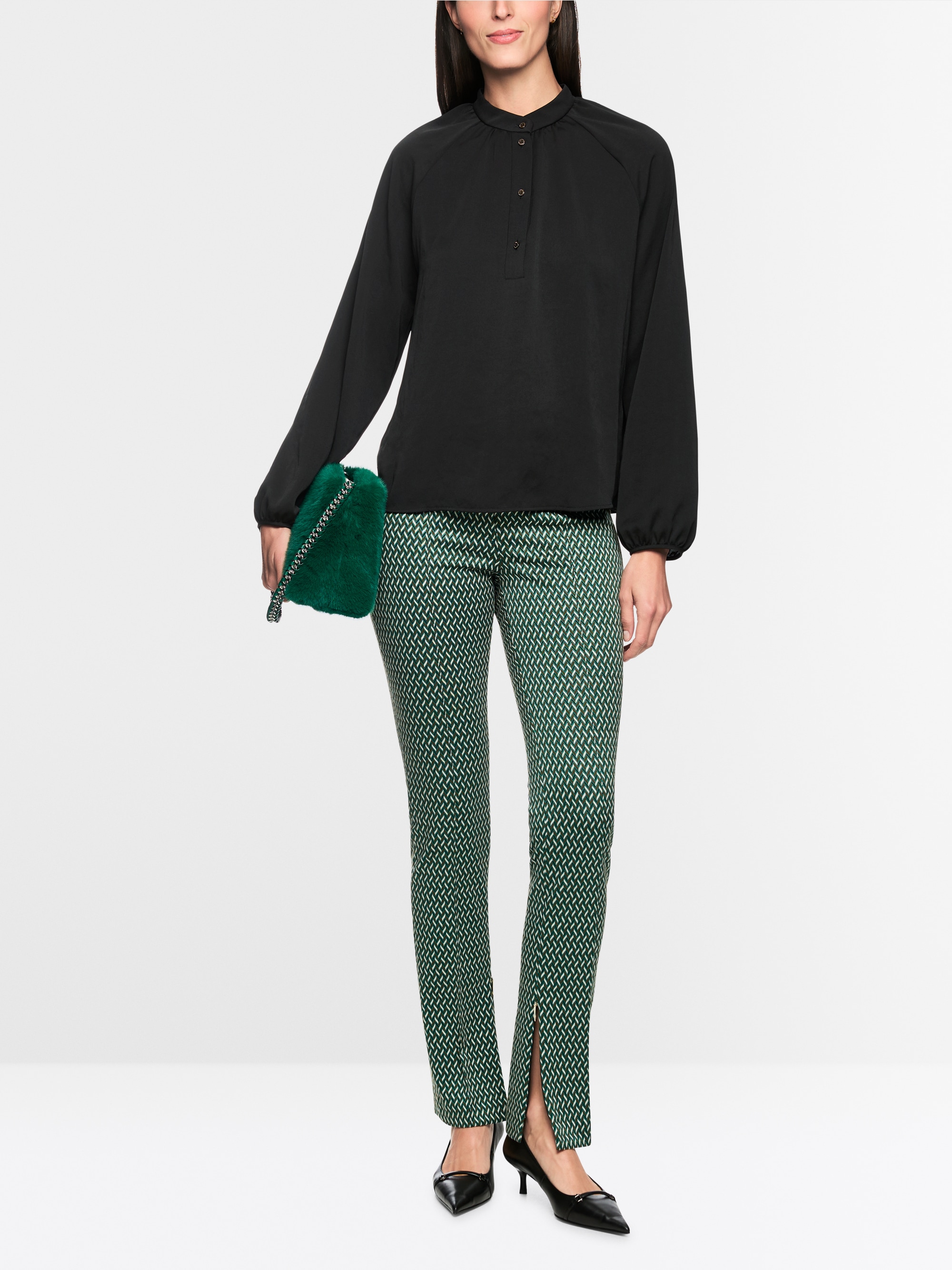 Bluse mit Stehkragen "Rethink Together"
