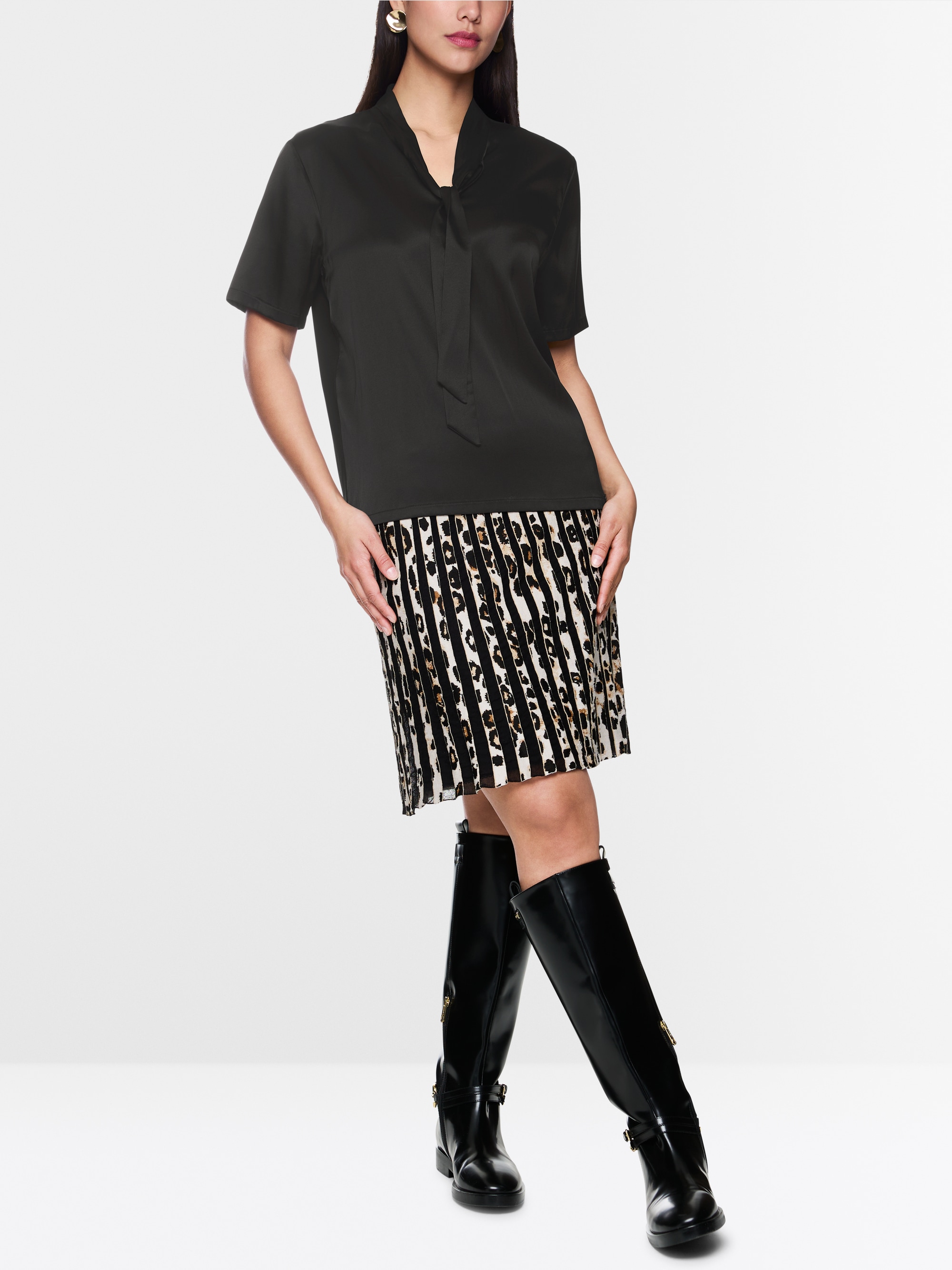 Blouse-chemise à col lavallière