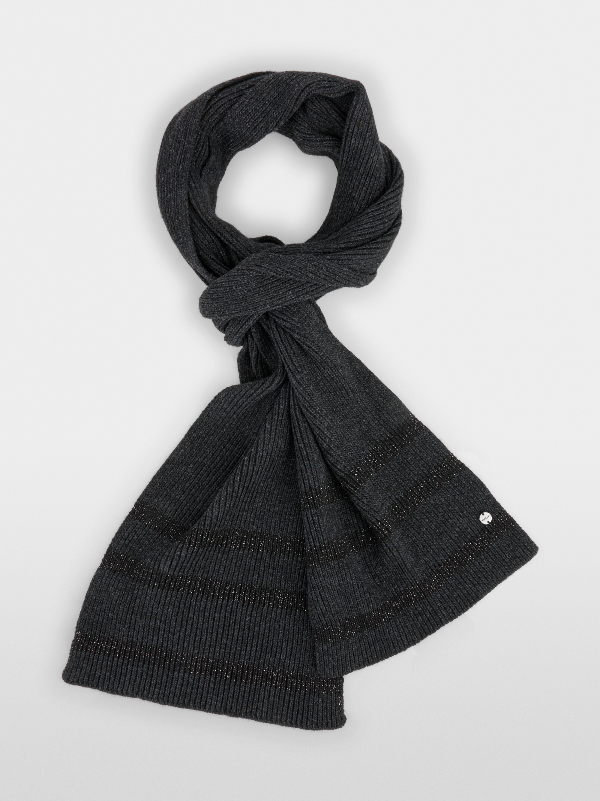 Écharpe à rayures et fils lurex