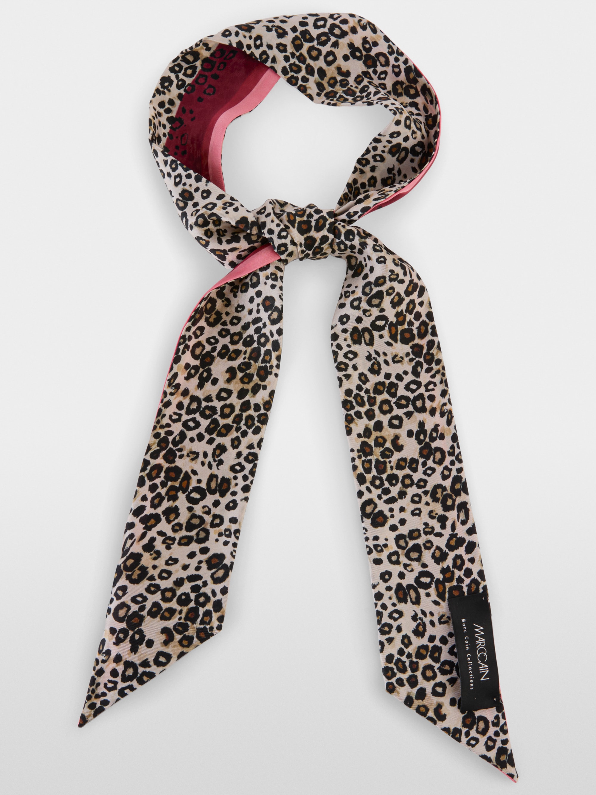 Foulard en soie imprimé léopard