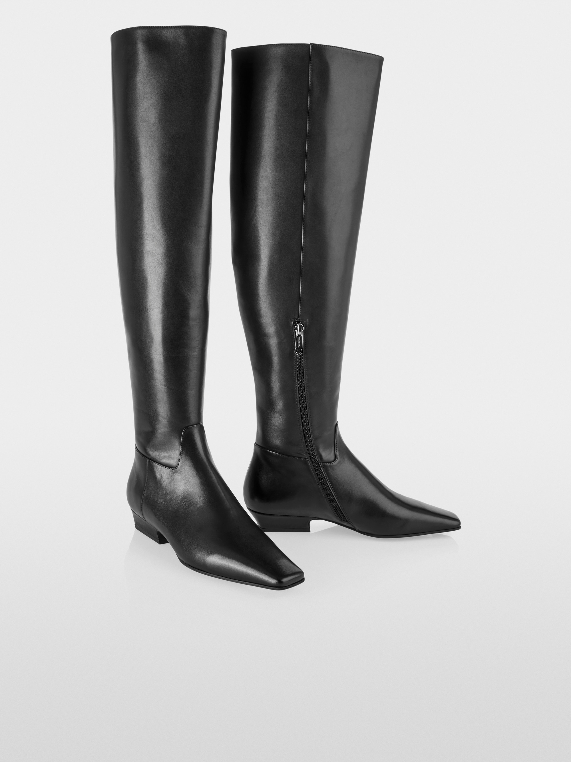 Bottes à tige longue en cuir