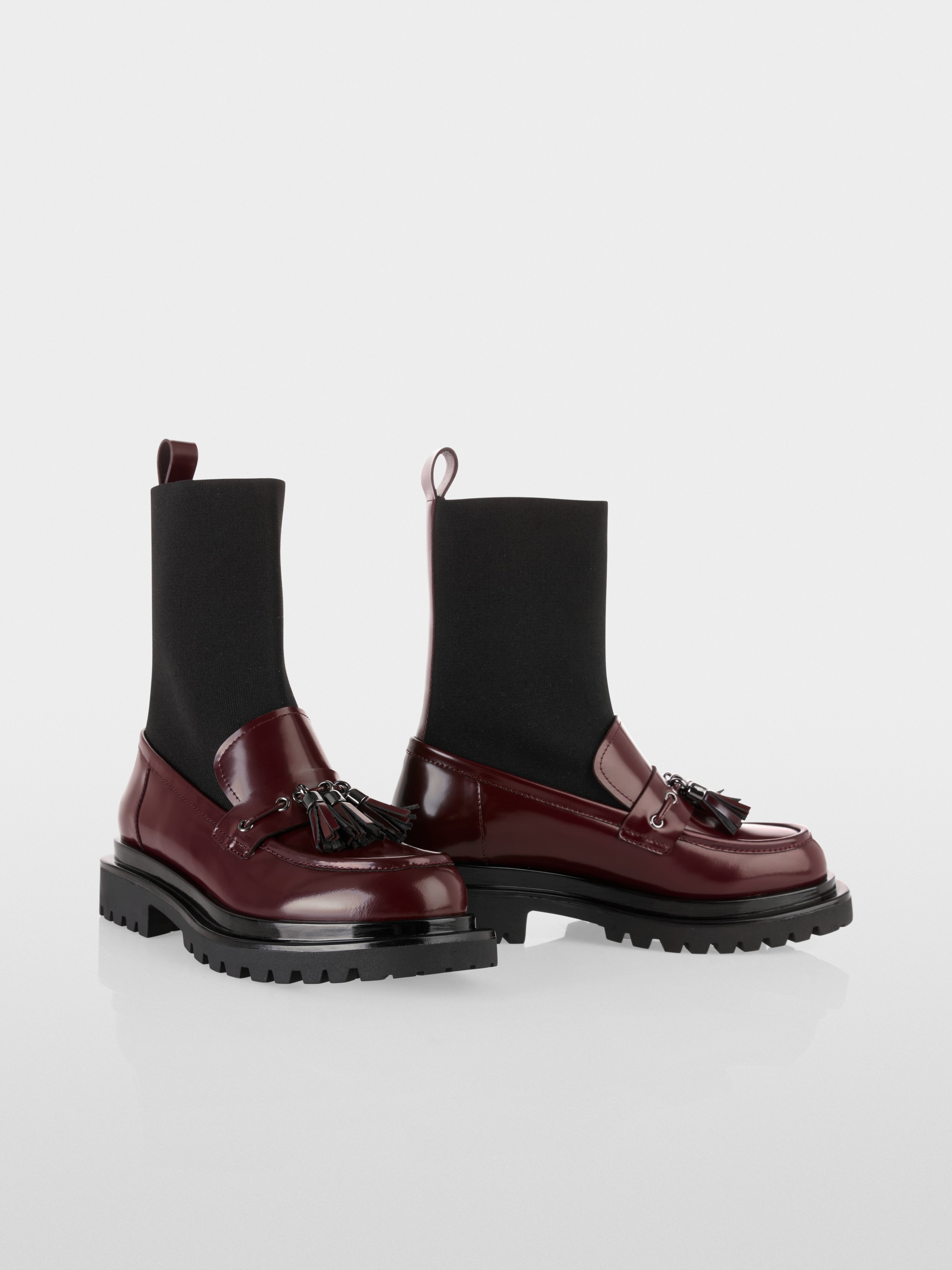 Mocassins à tige tricotée
