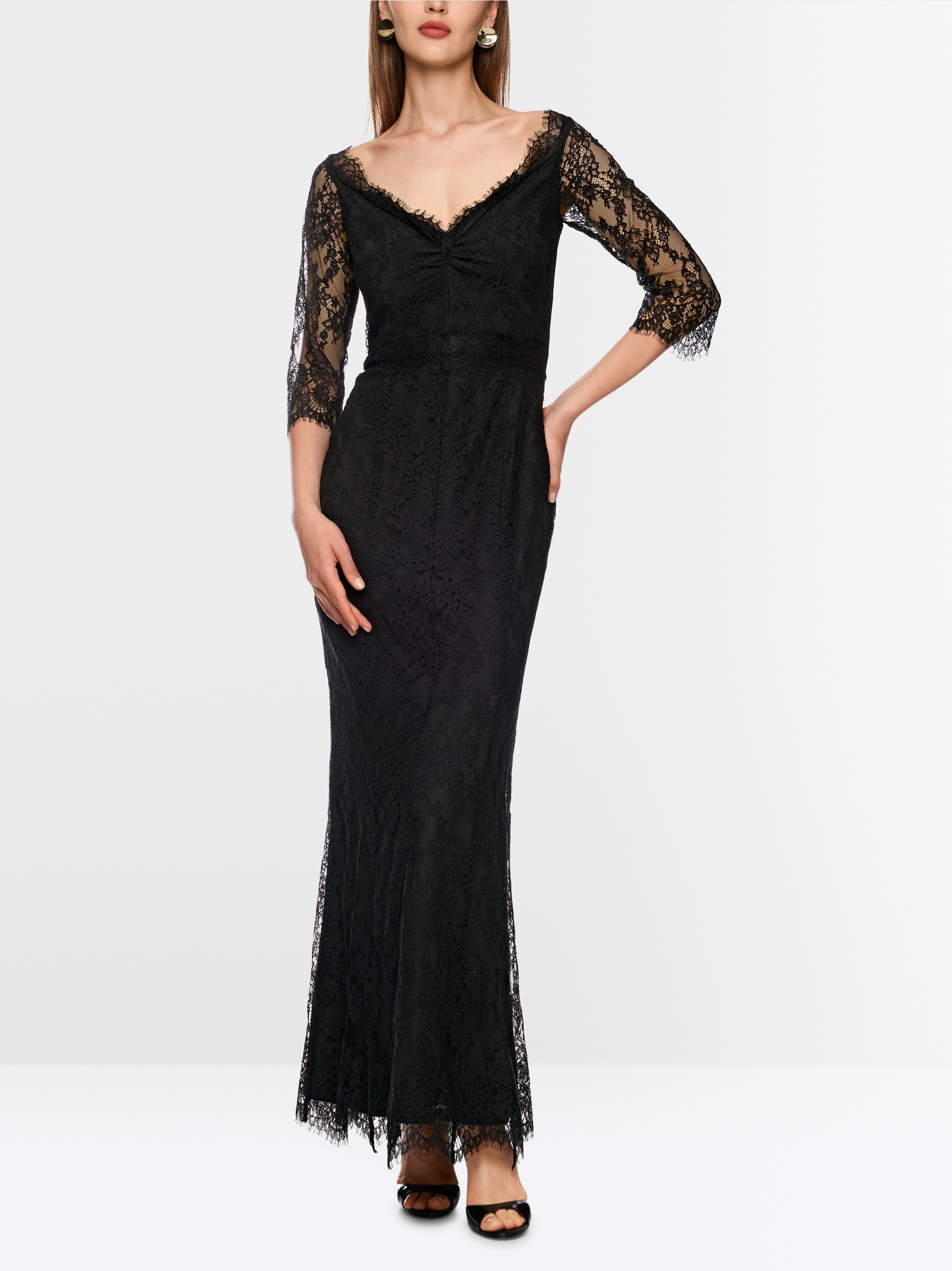 Elegante maxi-jurk met kant