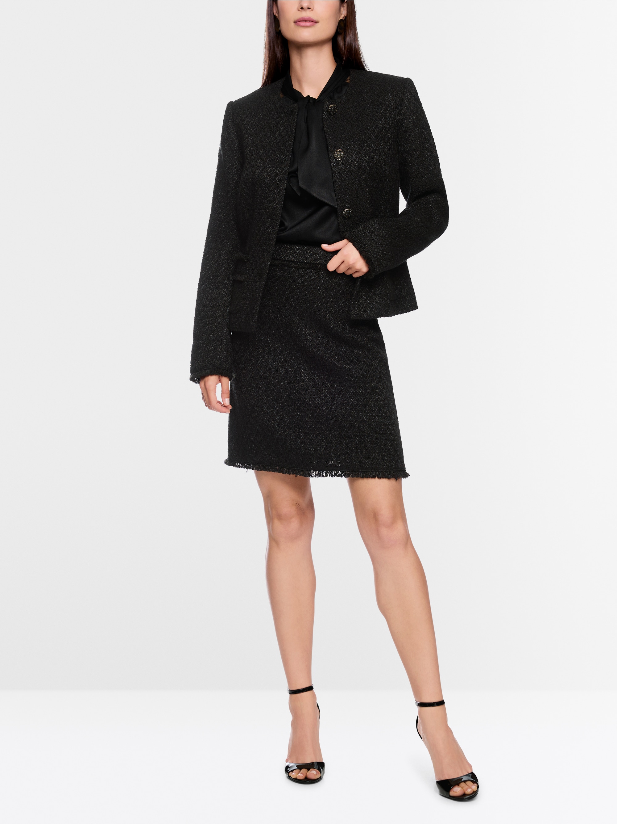 Schimmernde Bouclé Jacke
