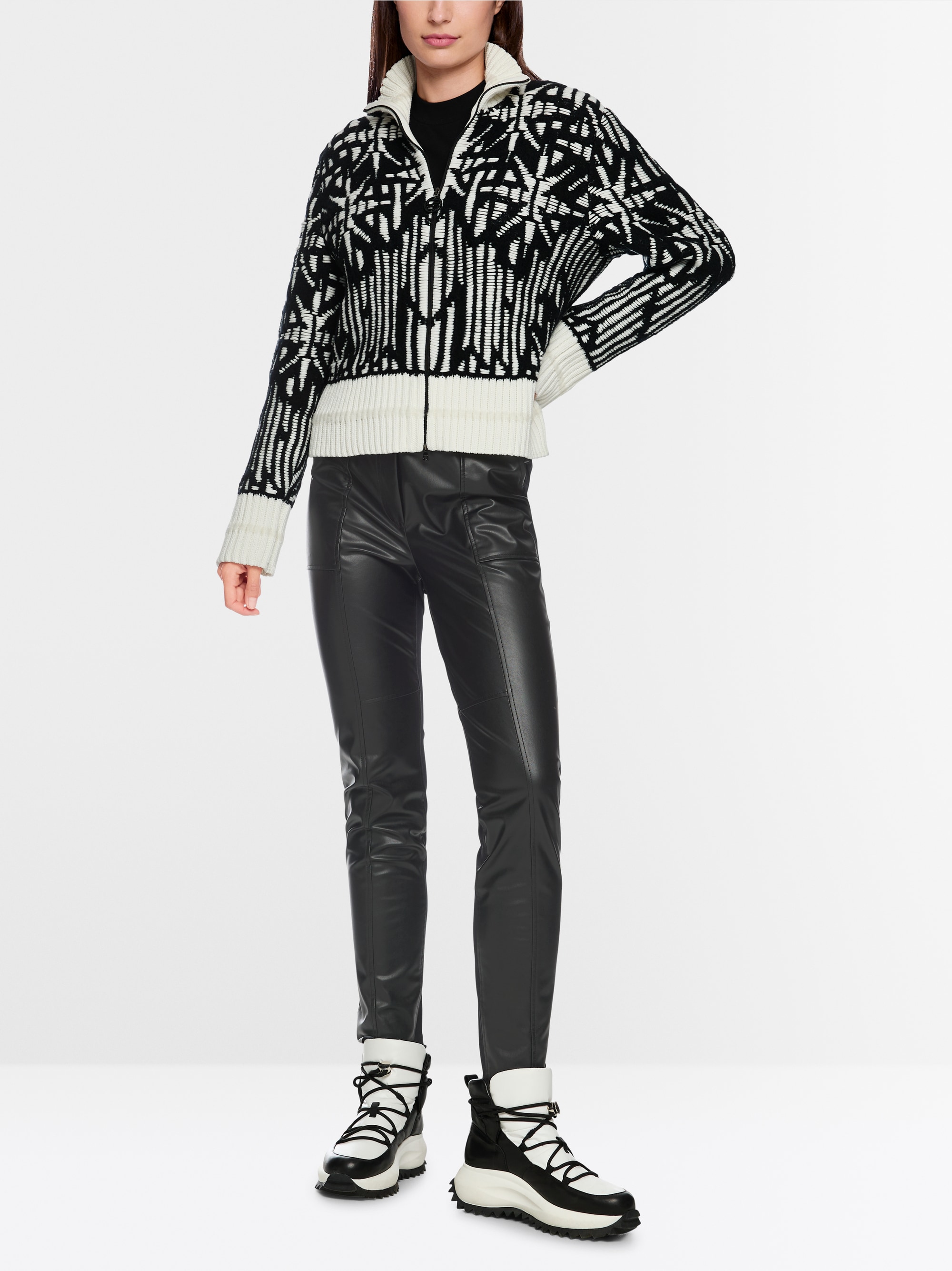 Pantalon en cuir synthétique SOFIA style motard