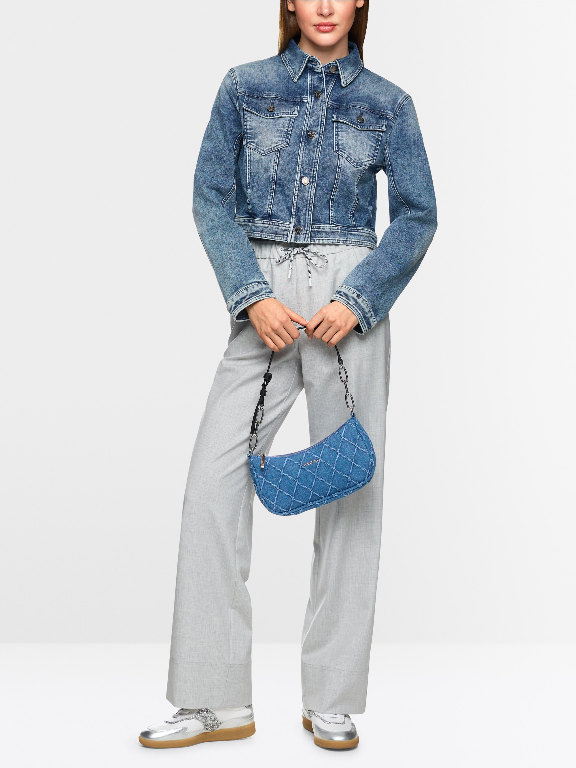 Kurze Jeansjacke "Rethink Together"