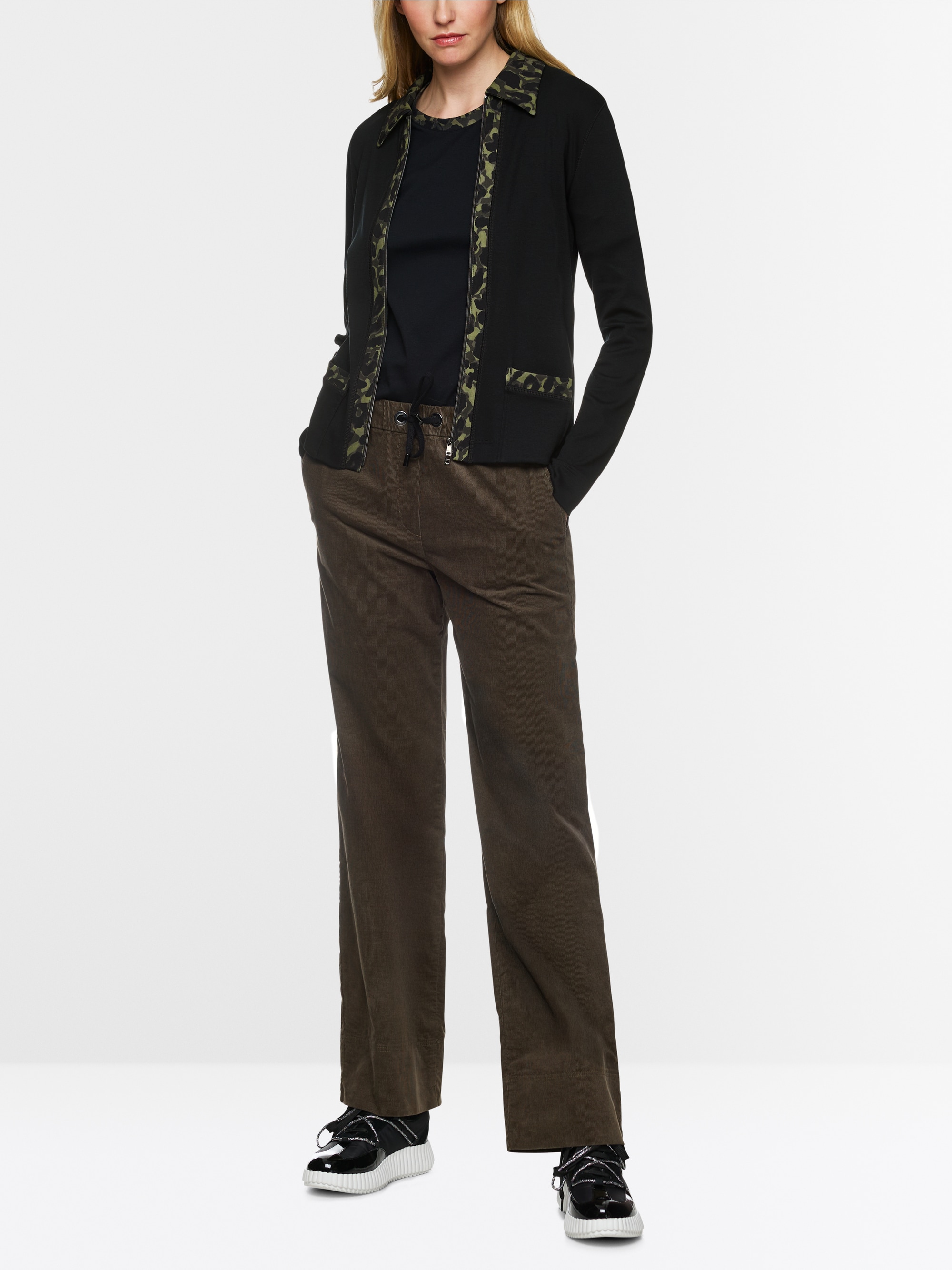 Veste en jersey avec détails imprimés cubes