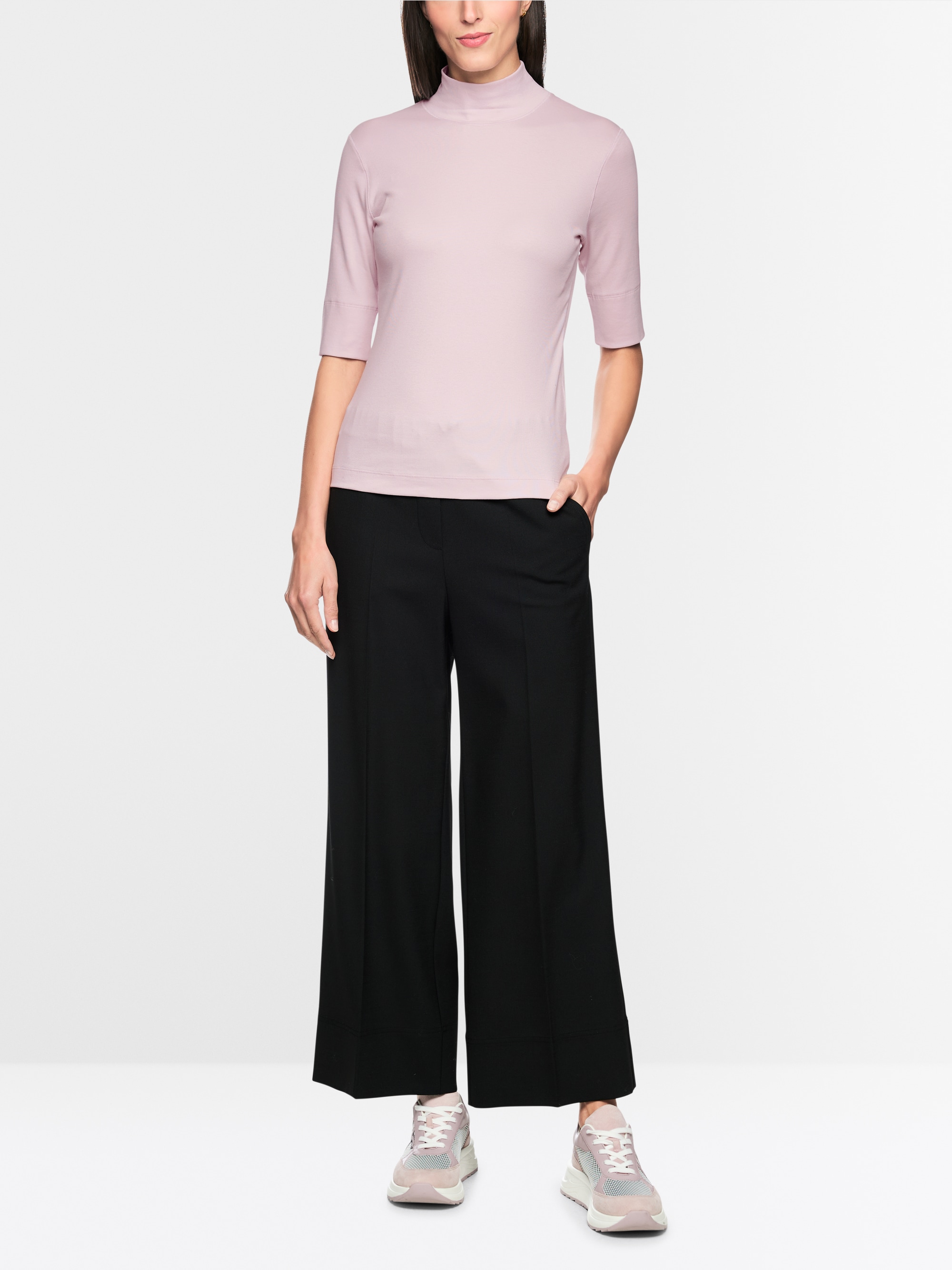 Basic shirt van stretchkatoen