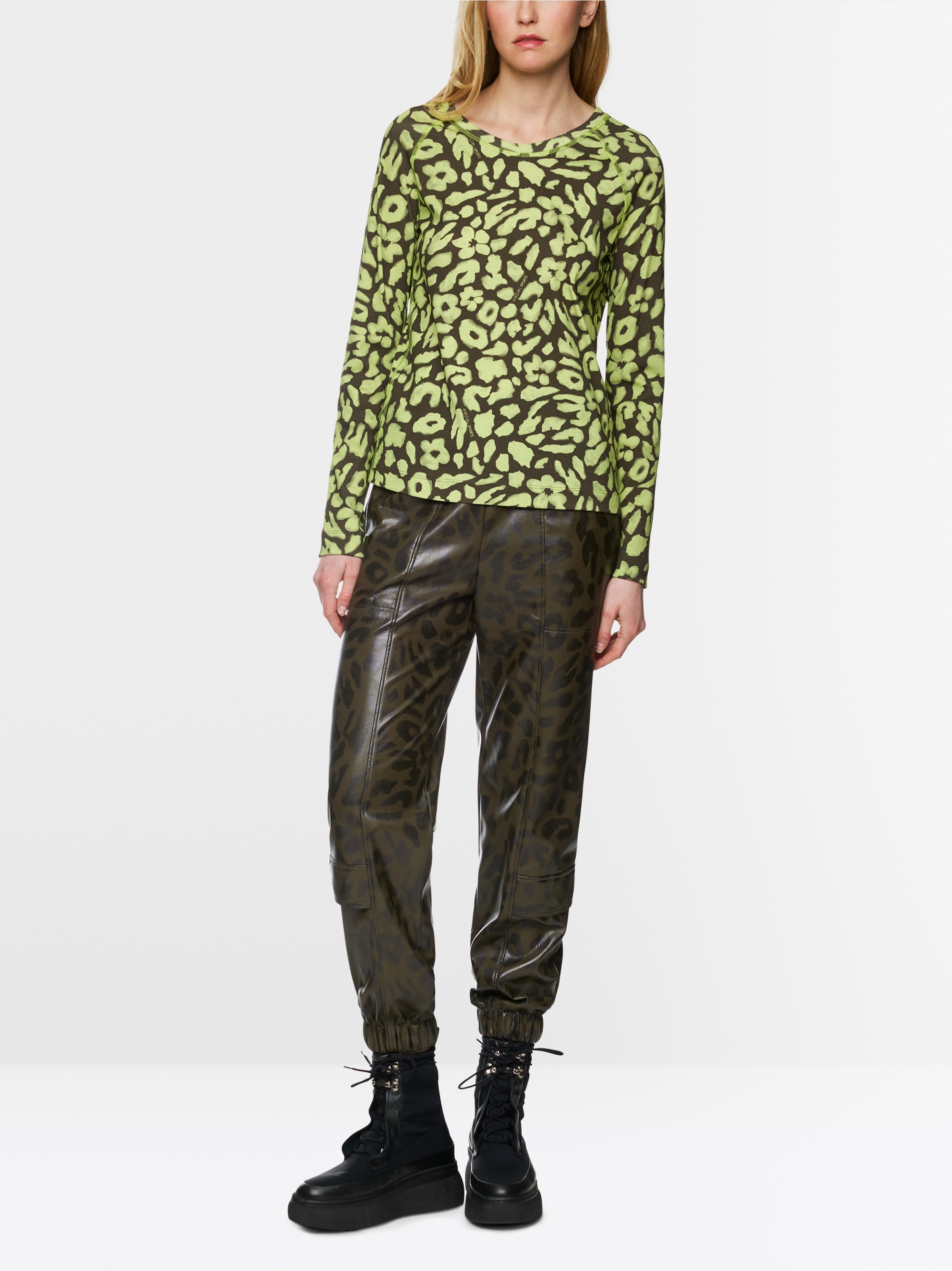 Longsleeve T-shirt met luipaardprint