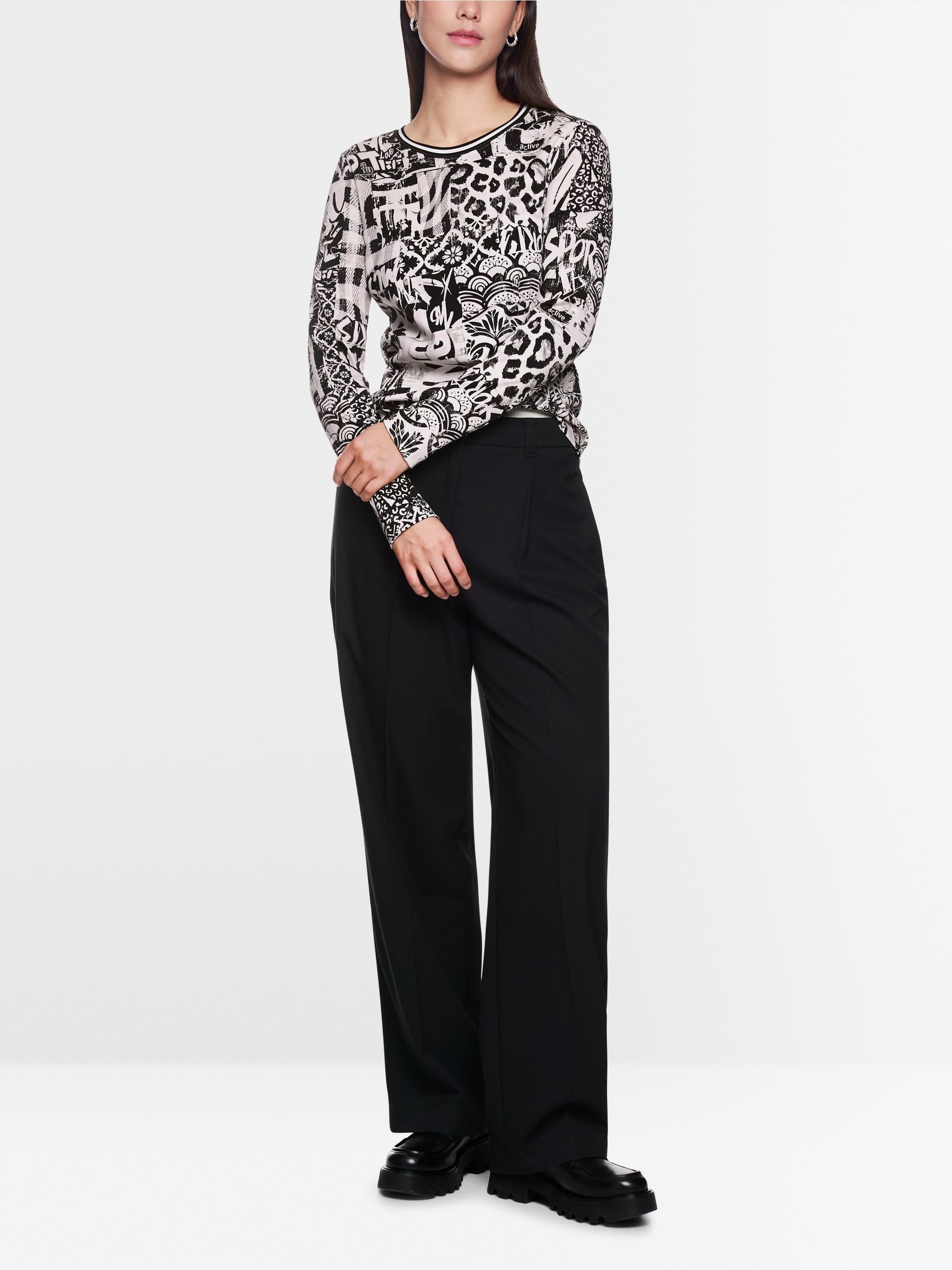 Shirt met lange mouwen en print