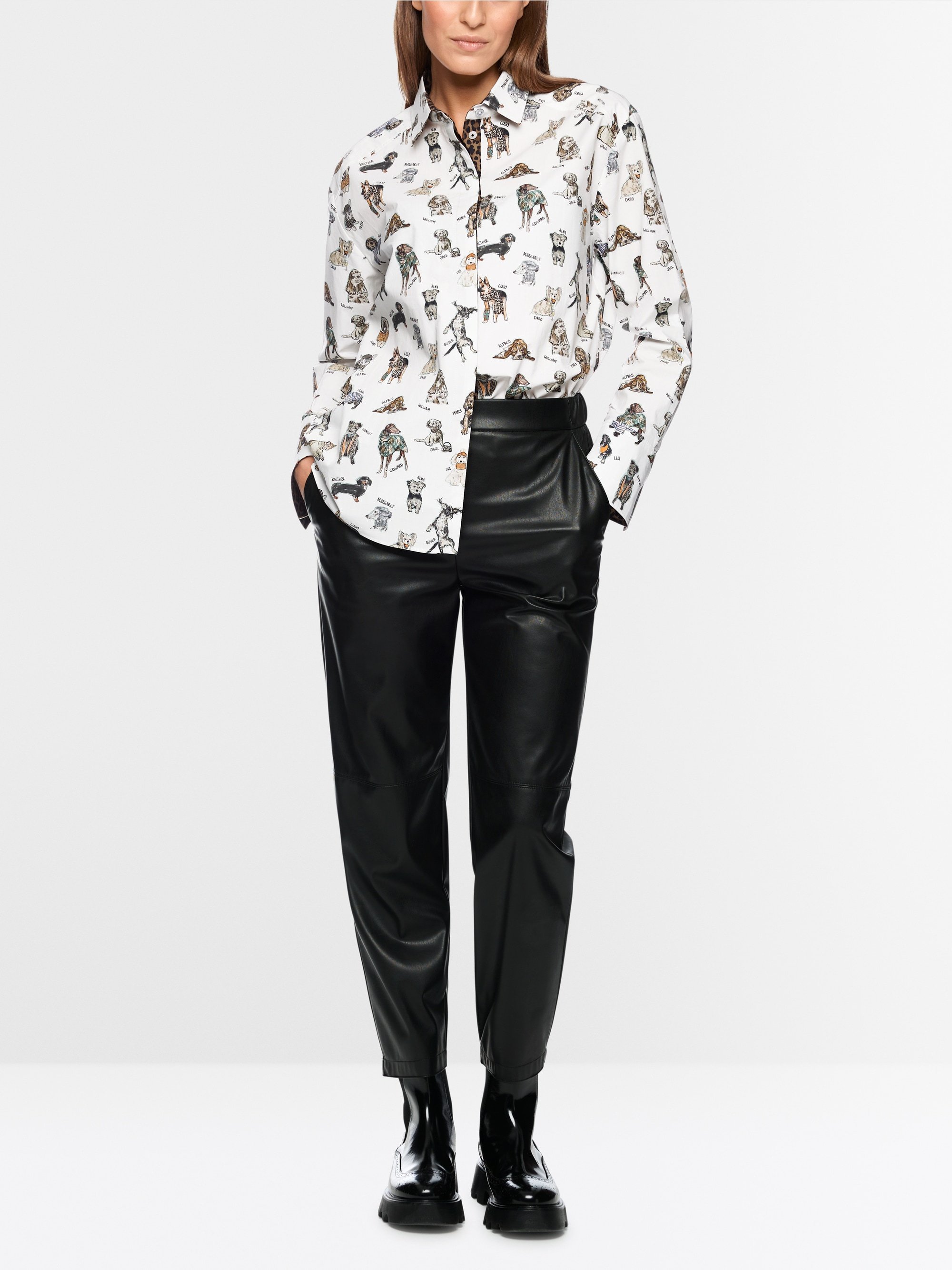 Rethink Together blouse with dog print