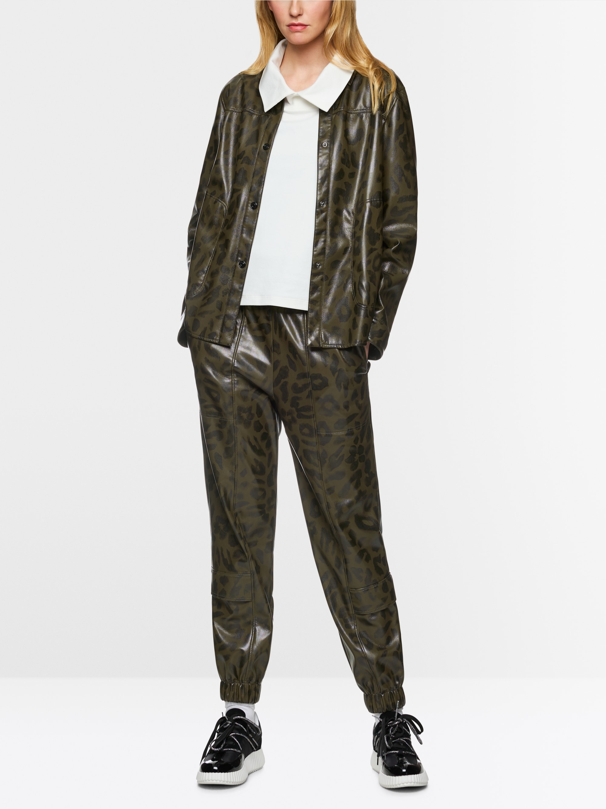 Pantalon en similicuir léopard ROYE