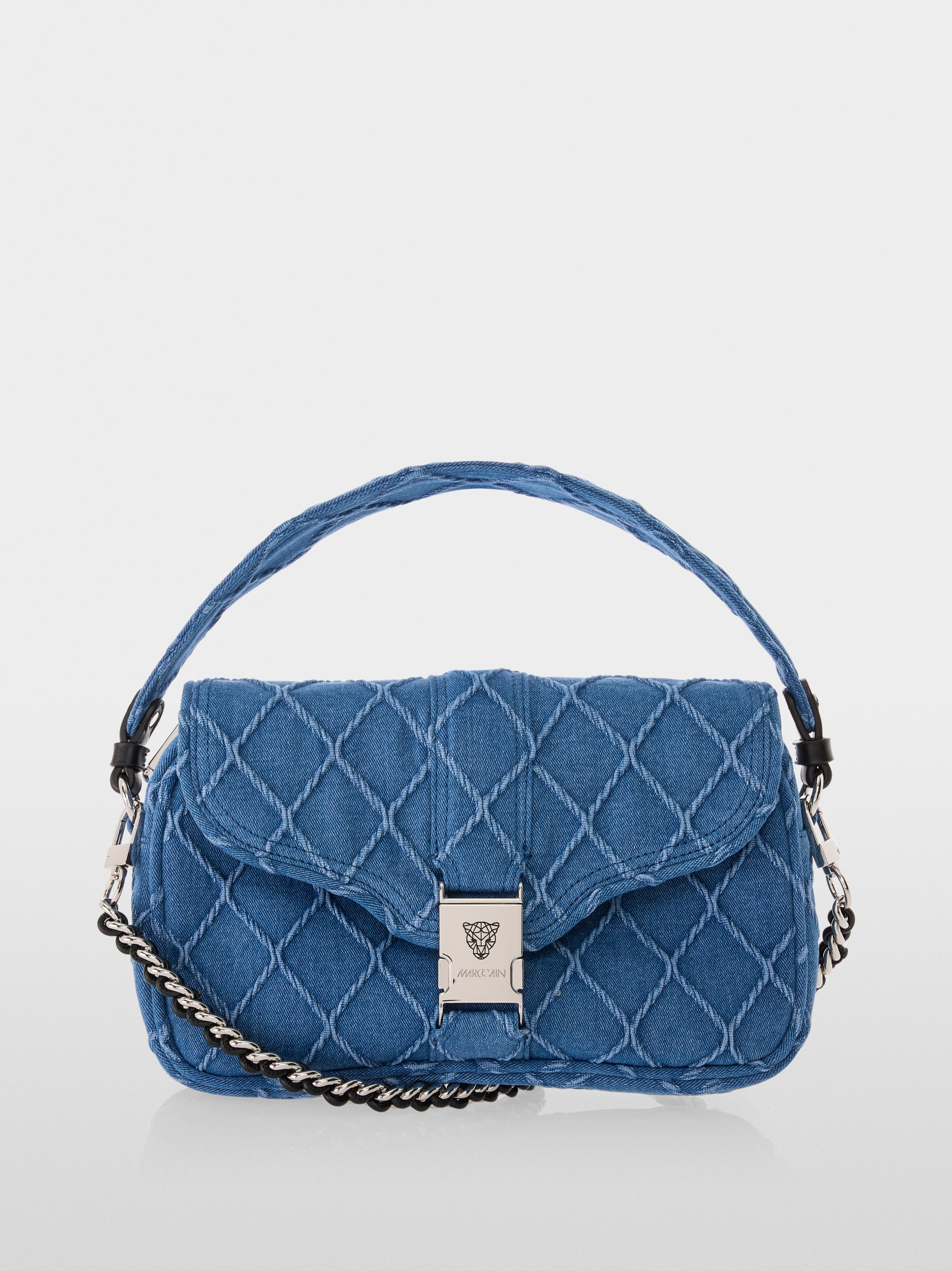 Schultertasche aus Jeansmaterial