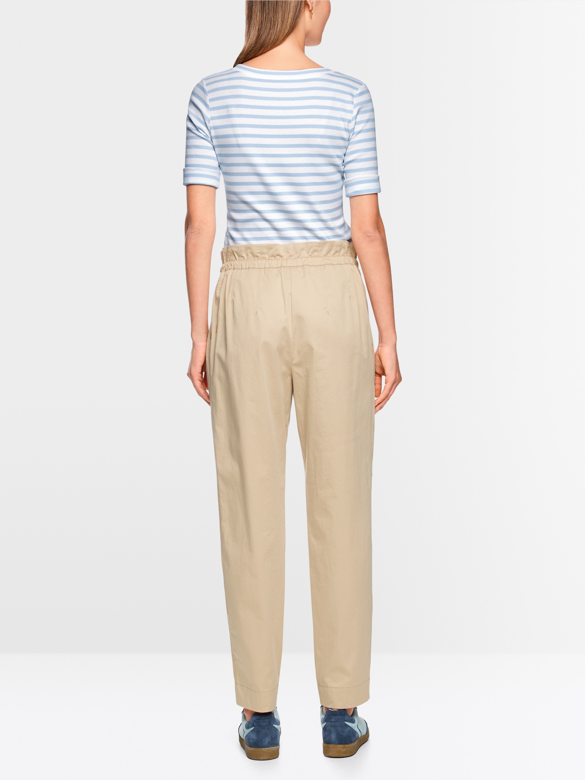 T-shirt à rayures en coton côtelé