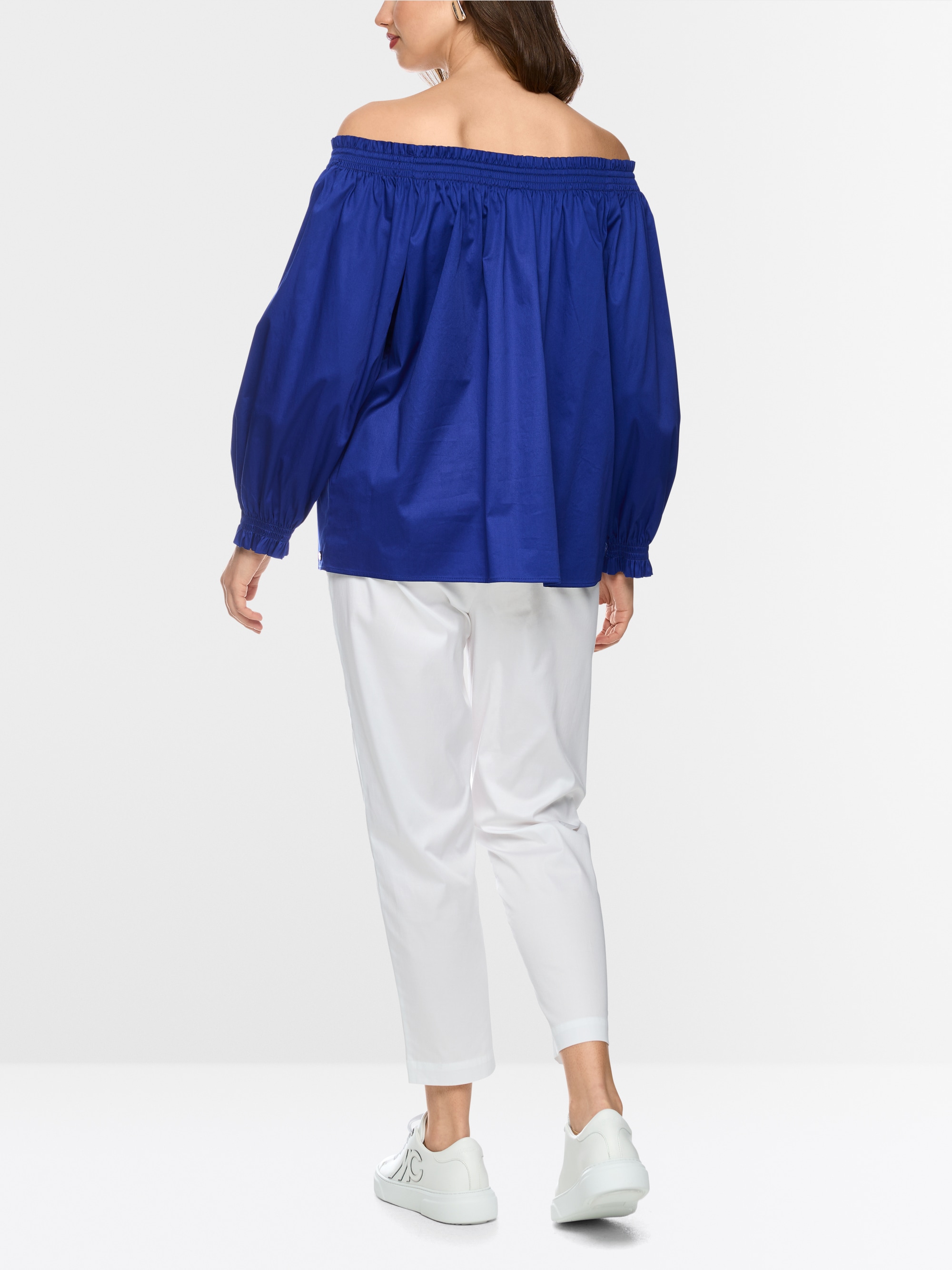 Carmen blouse in stretch cotton