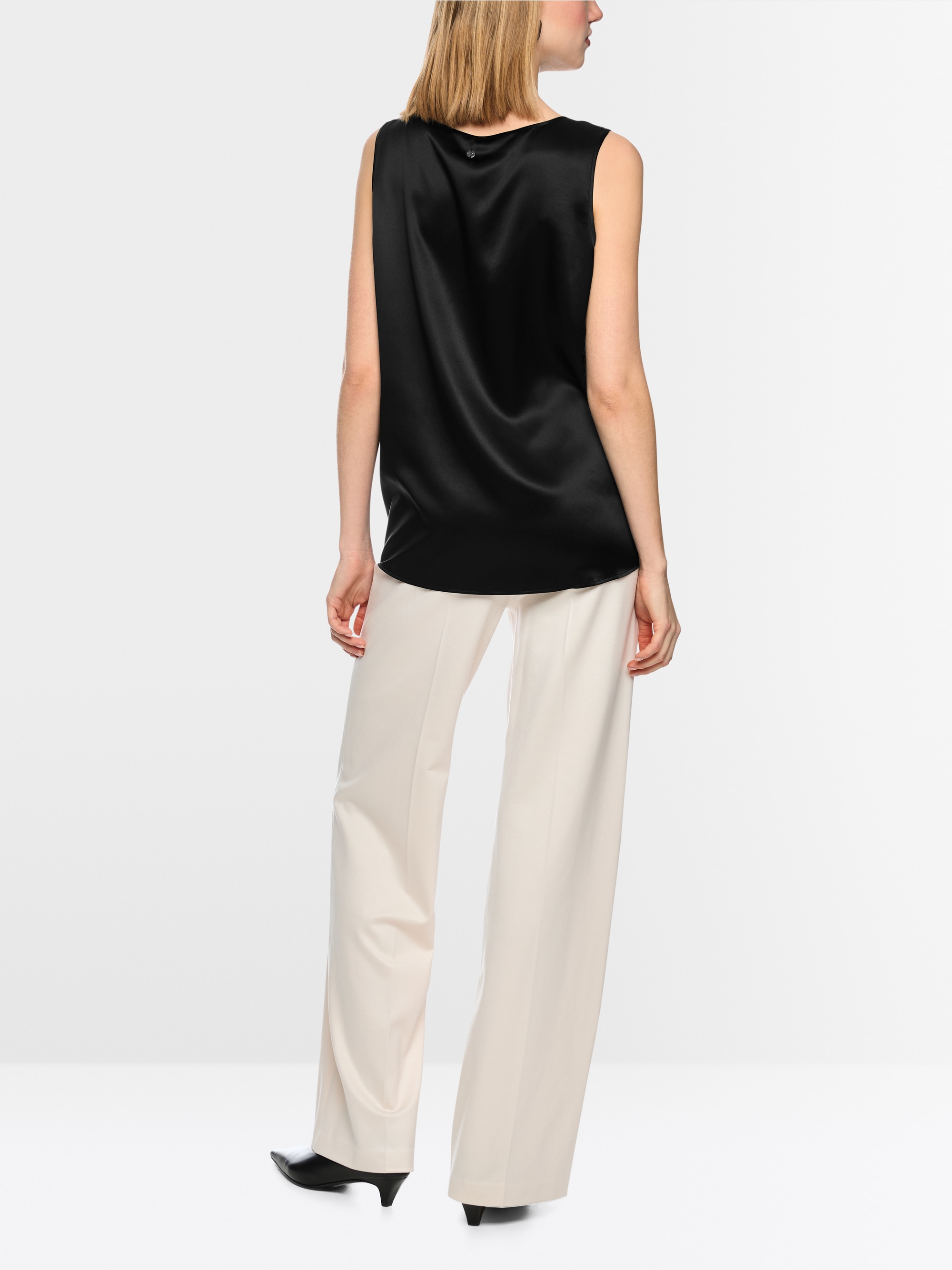 Silk Top with Round Neckline