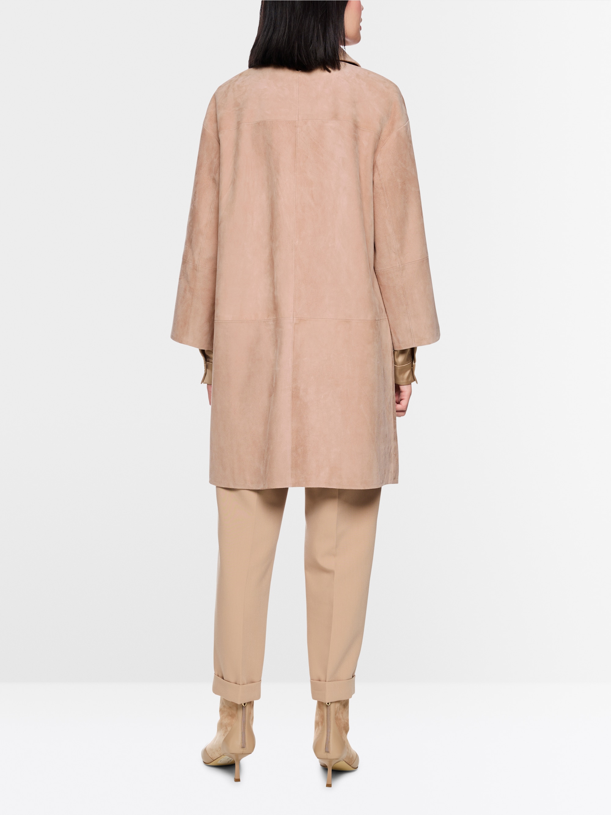 ‘Rethink Together’ suede coat