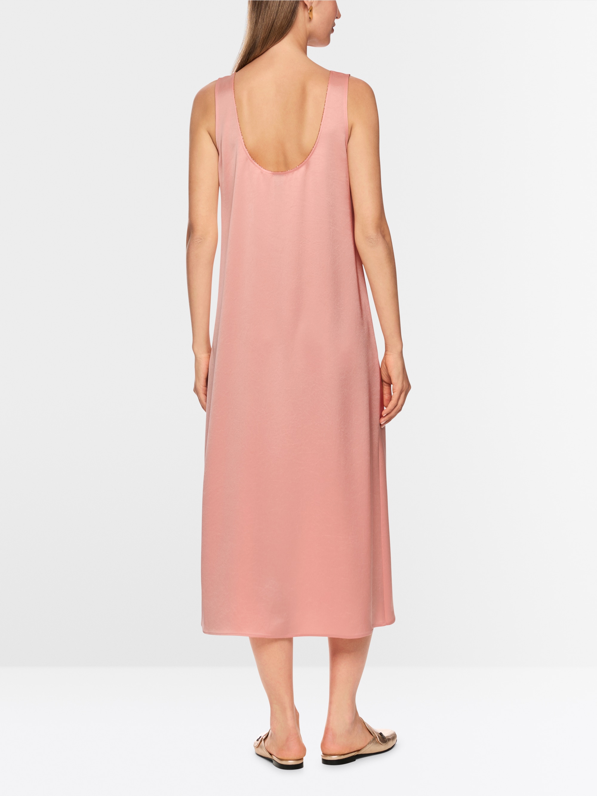 Mid-length satin strap dress