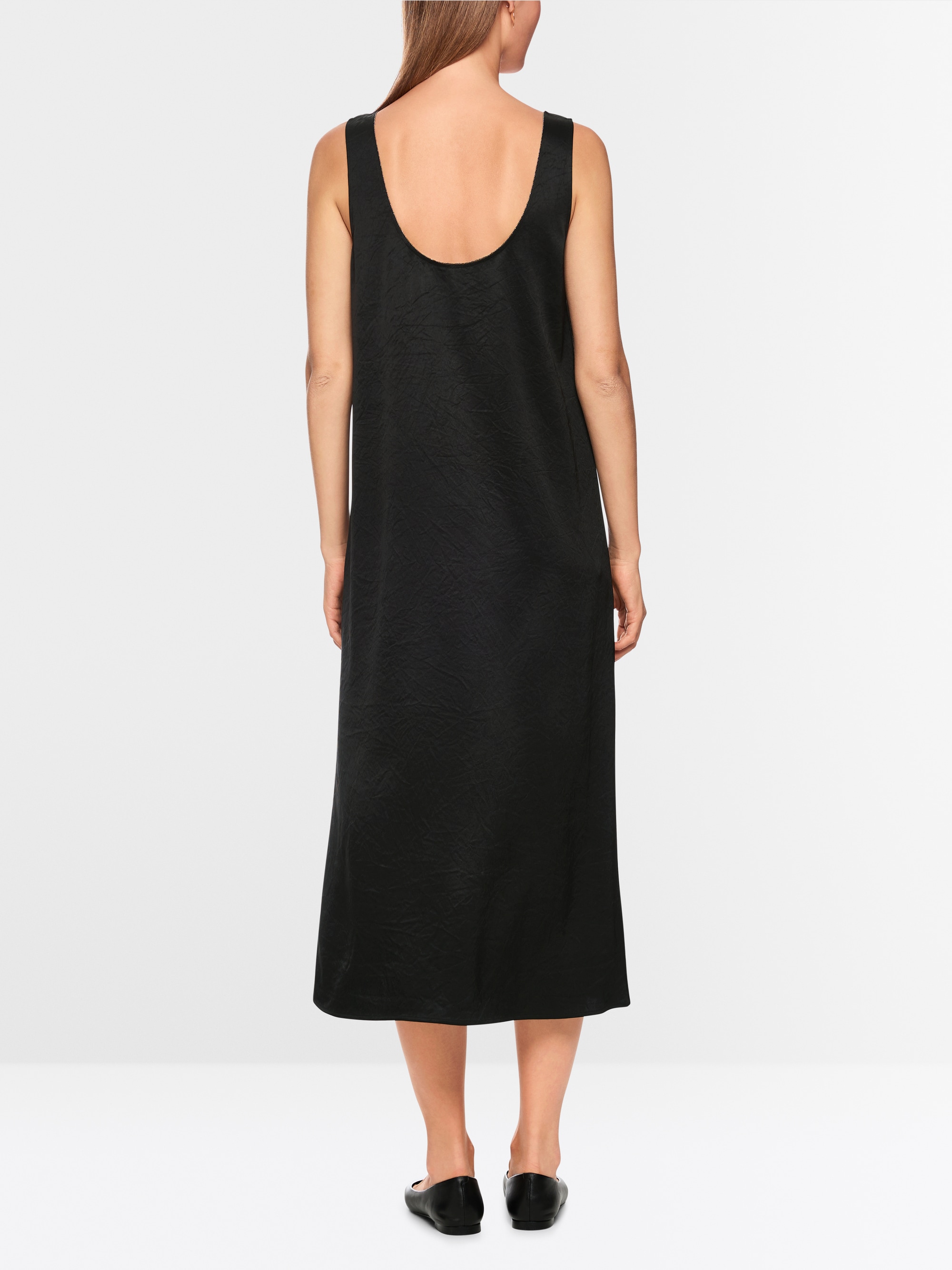 Mid-length satin strap dress