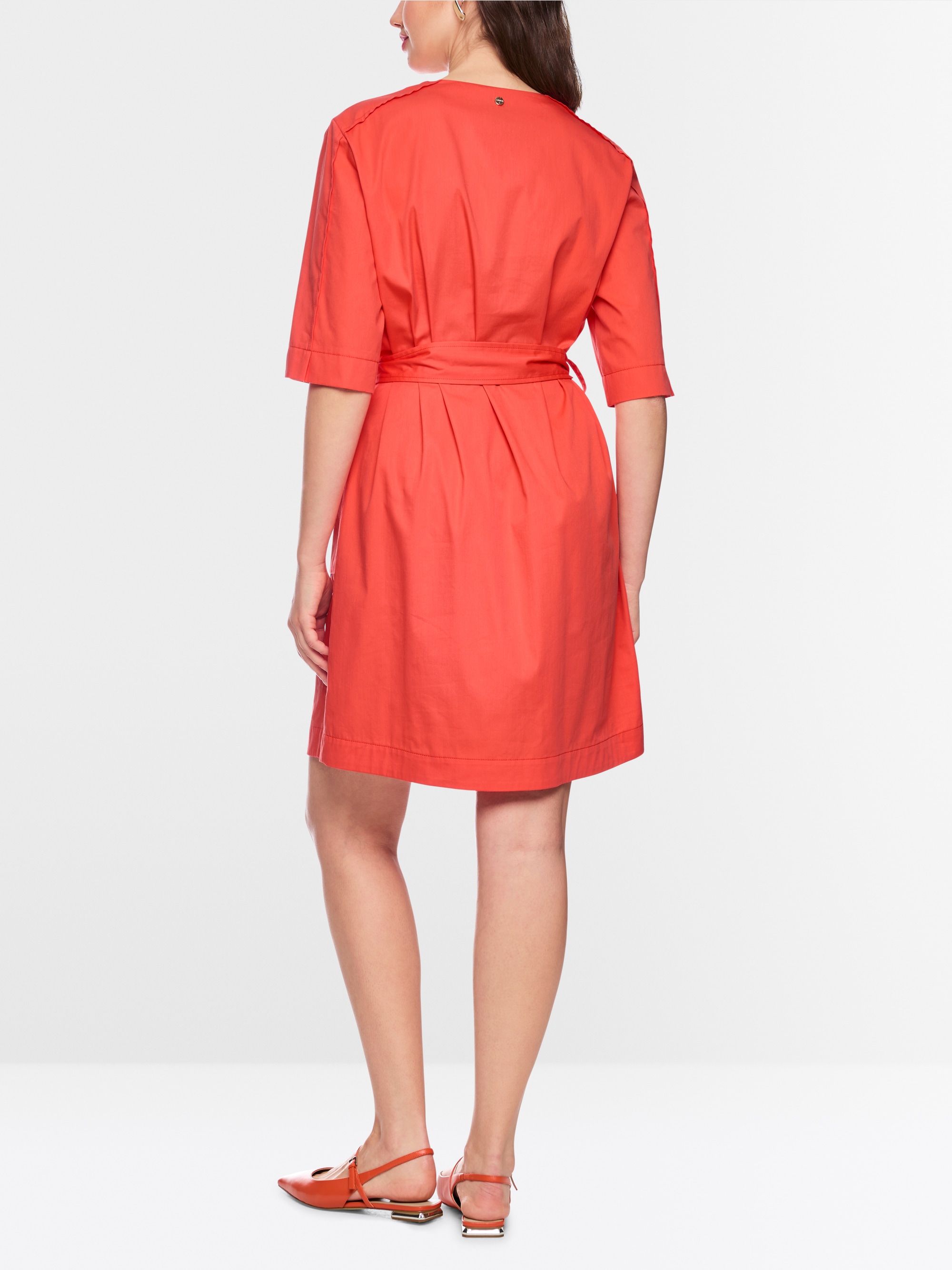 Cotton blend mini dress