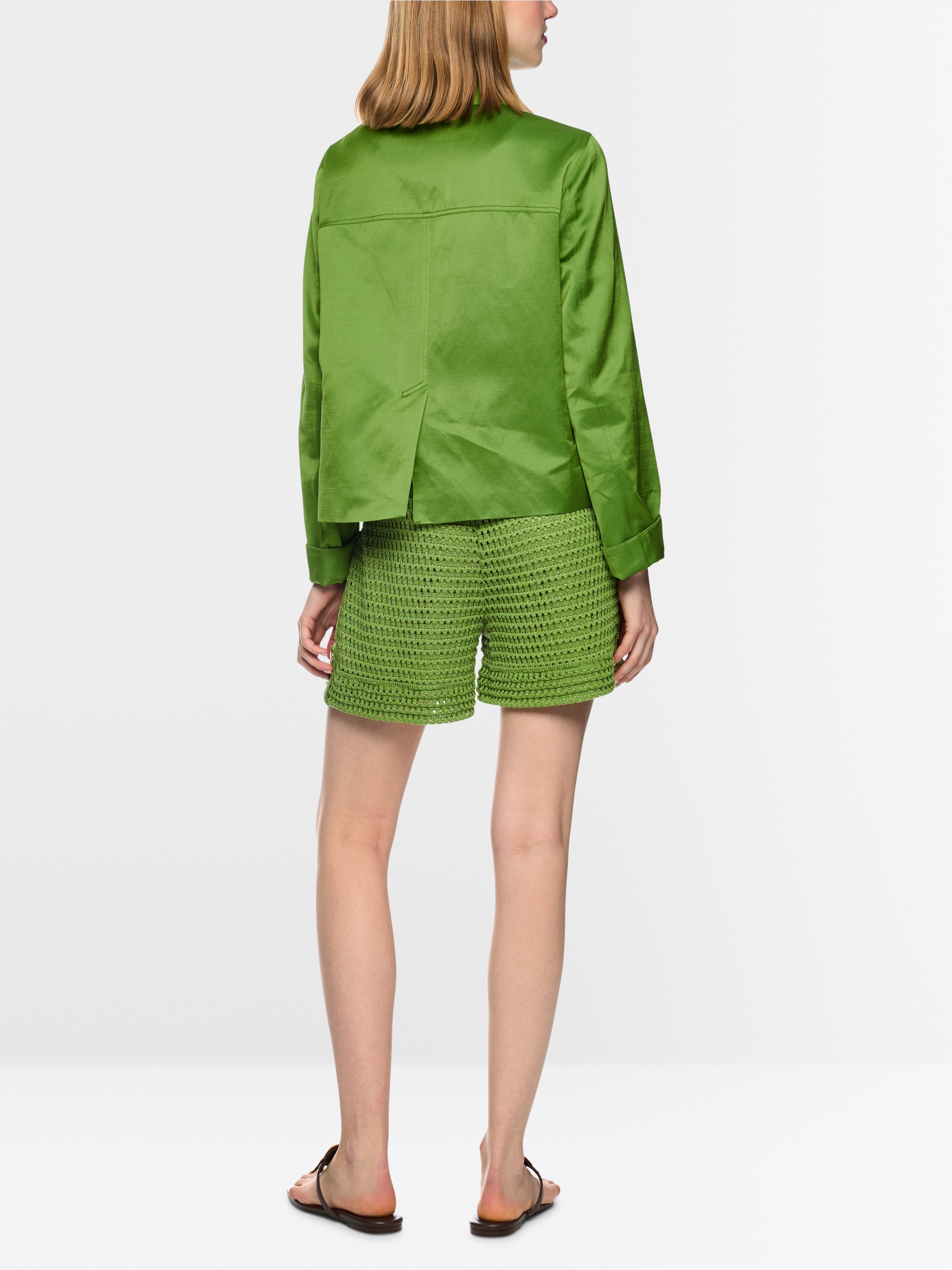 Shimmering material mix jacket