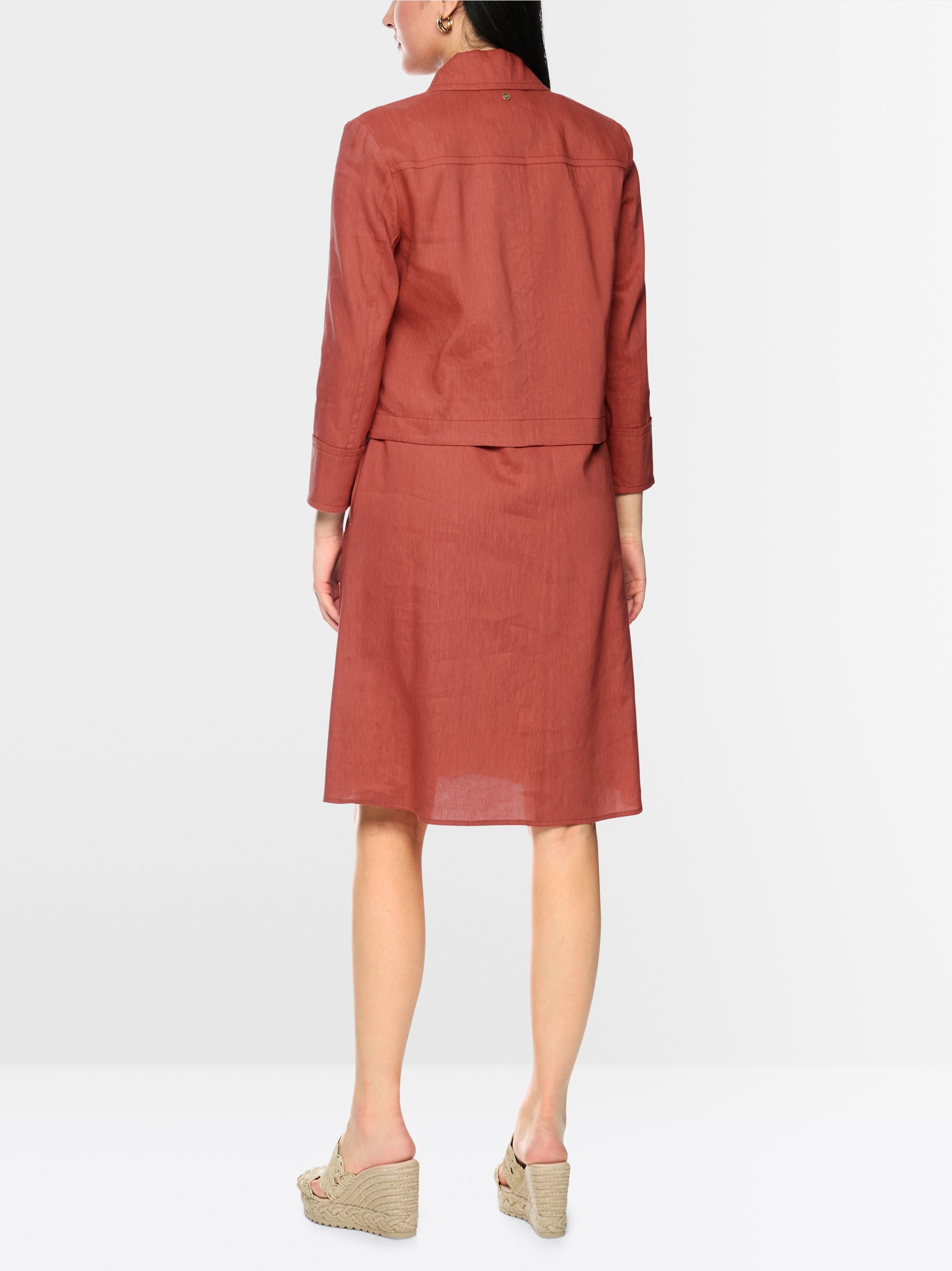 Veste courte en lin et viscose