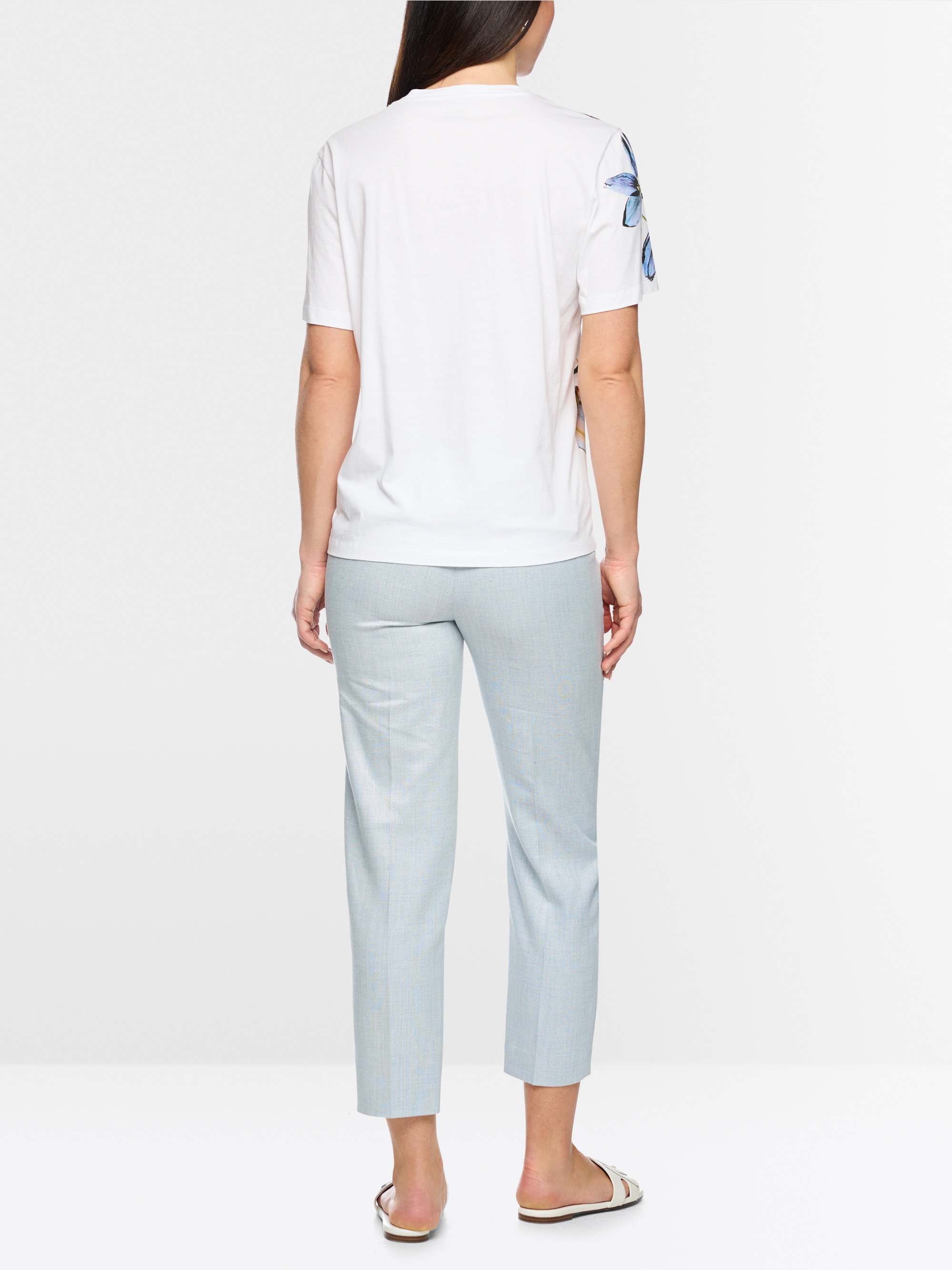 T-shirt à manches courtes avec imprimé lys