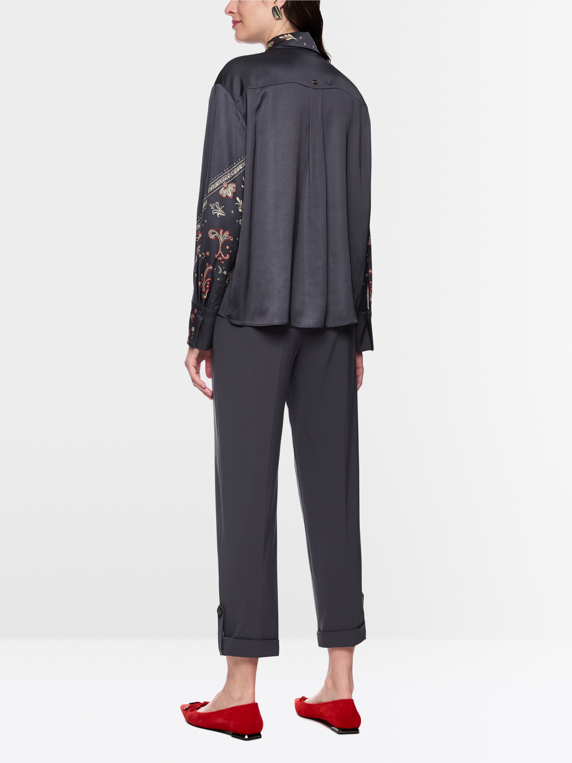 Chemisier fluide à motif cachemire