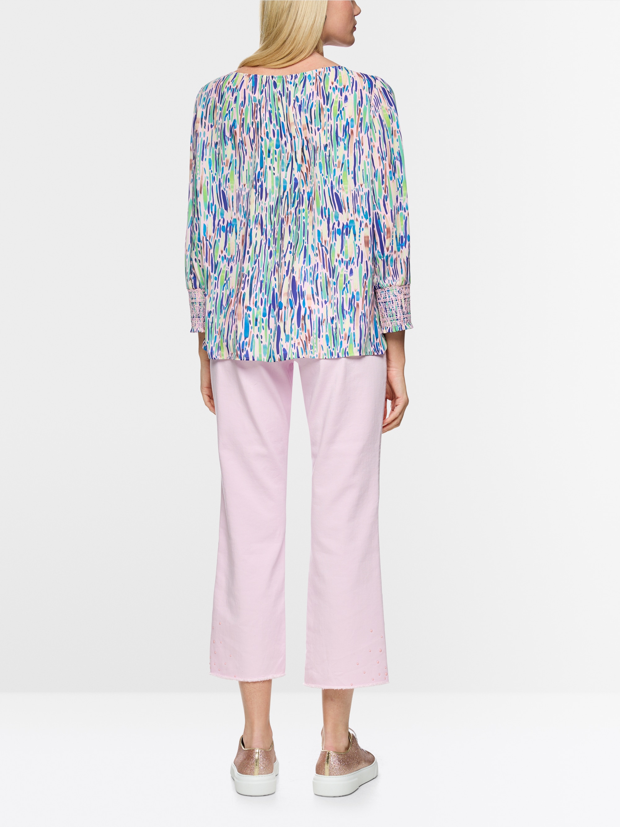 ‘Rethink Together’ printed blouse