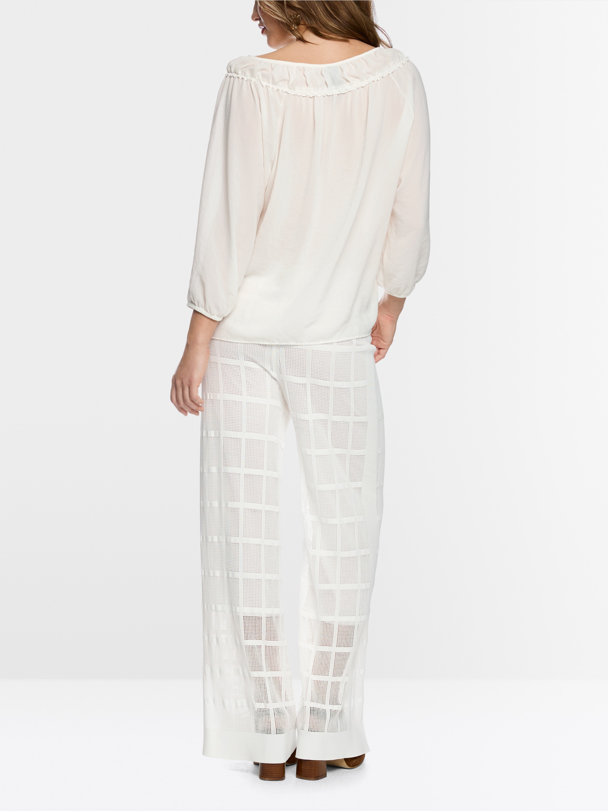 Blouse with Carmen neckline