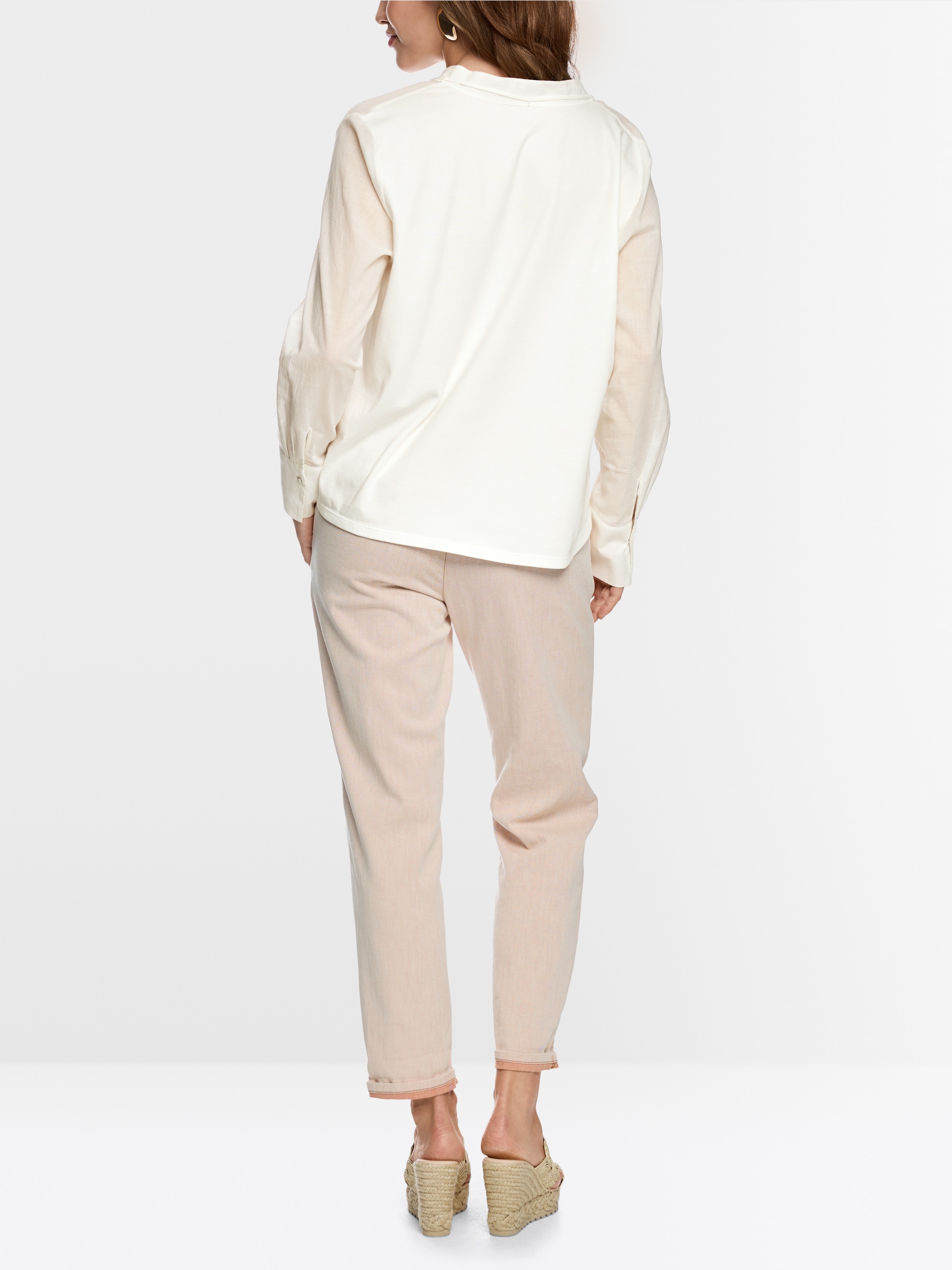 Blouse shirt with shell print