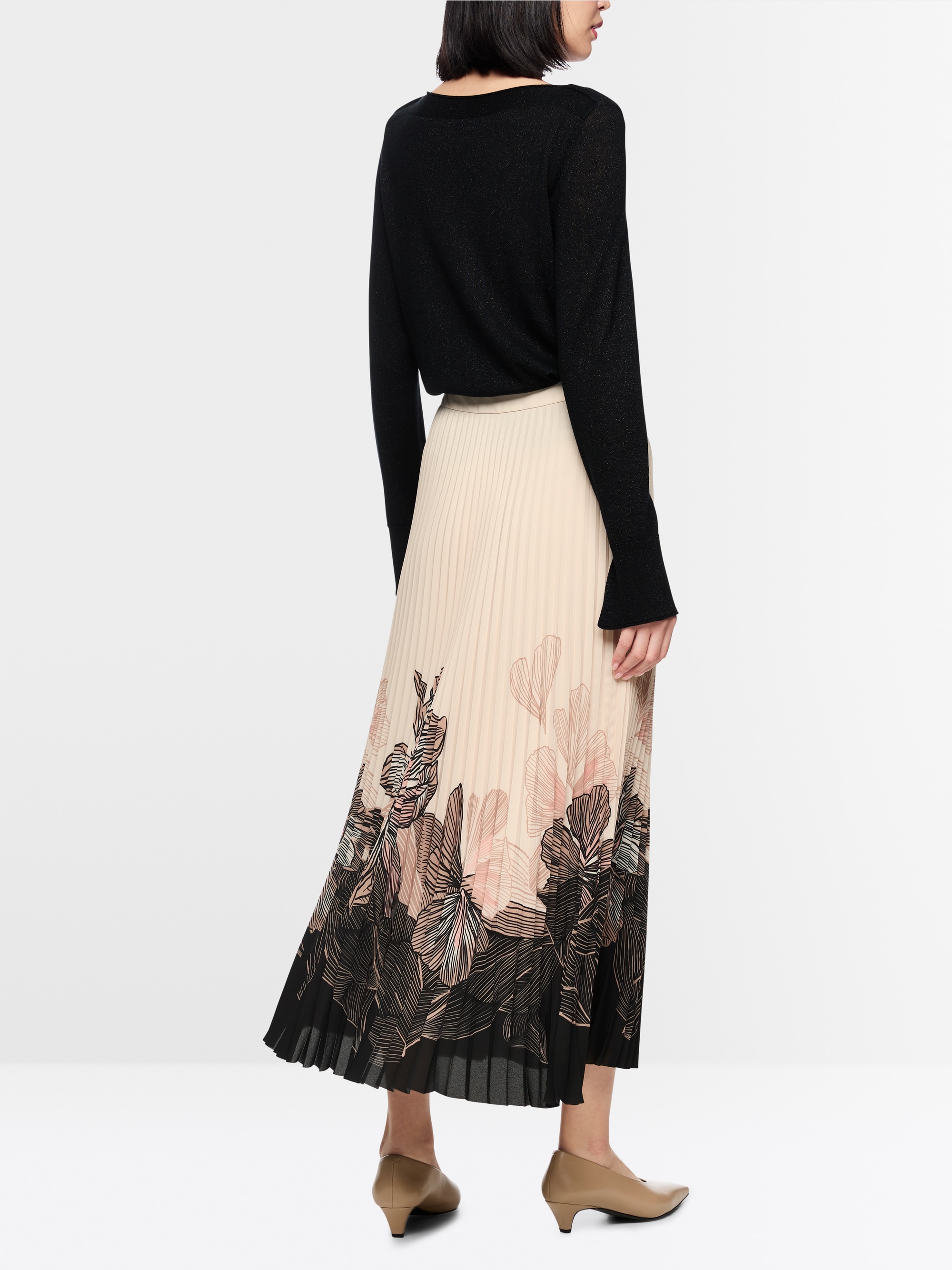 ‘Rethink Together’ pleated midi skirt