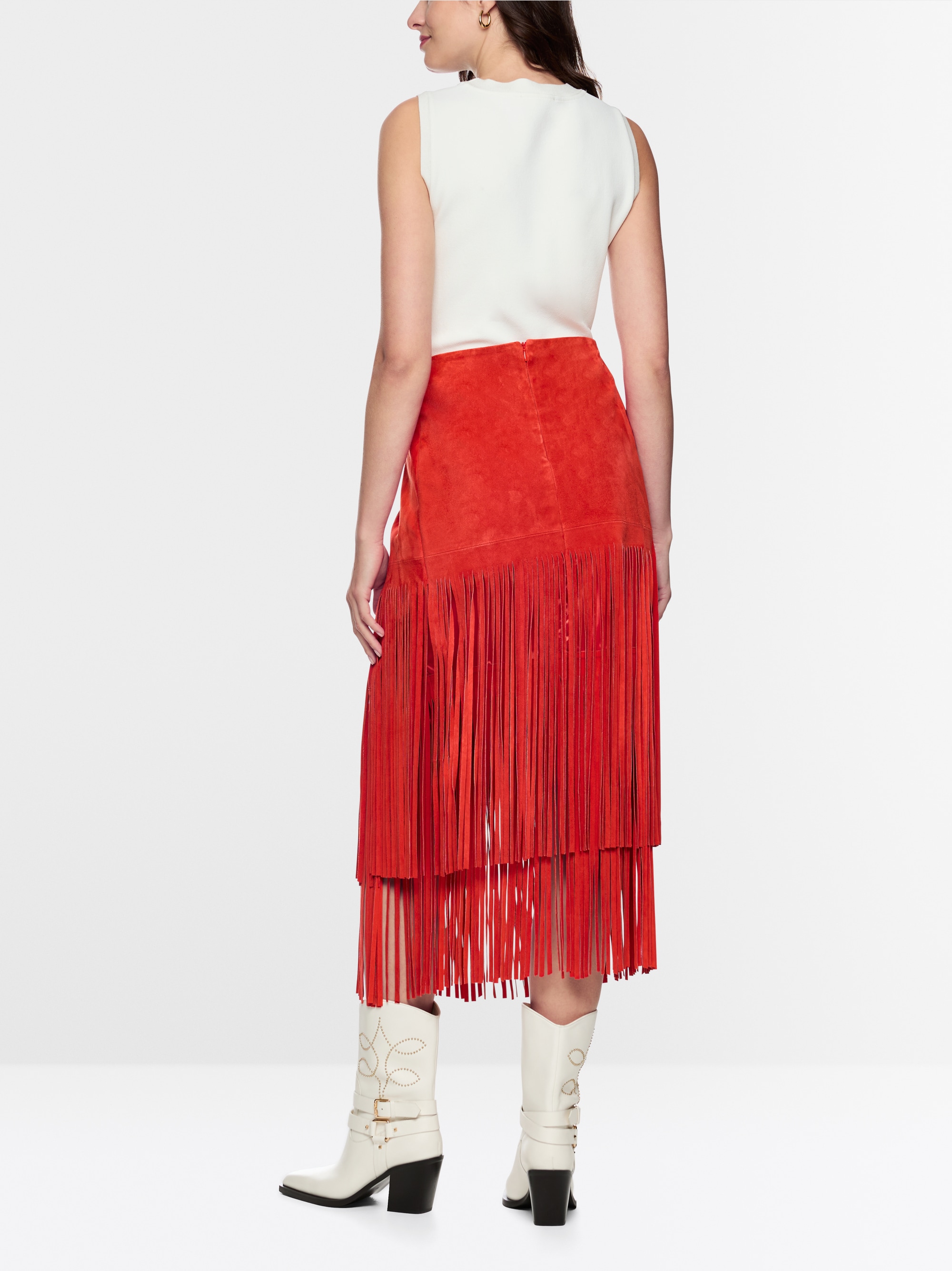 Midi leren rok "Rethink Together"