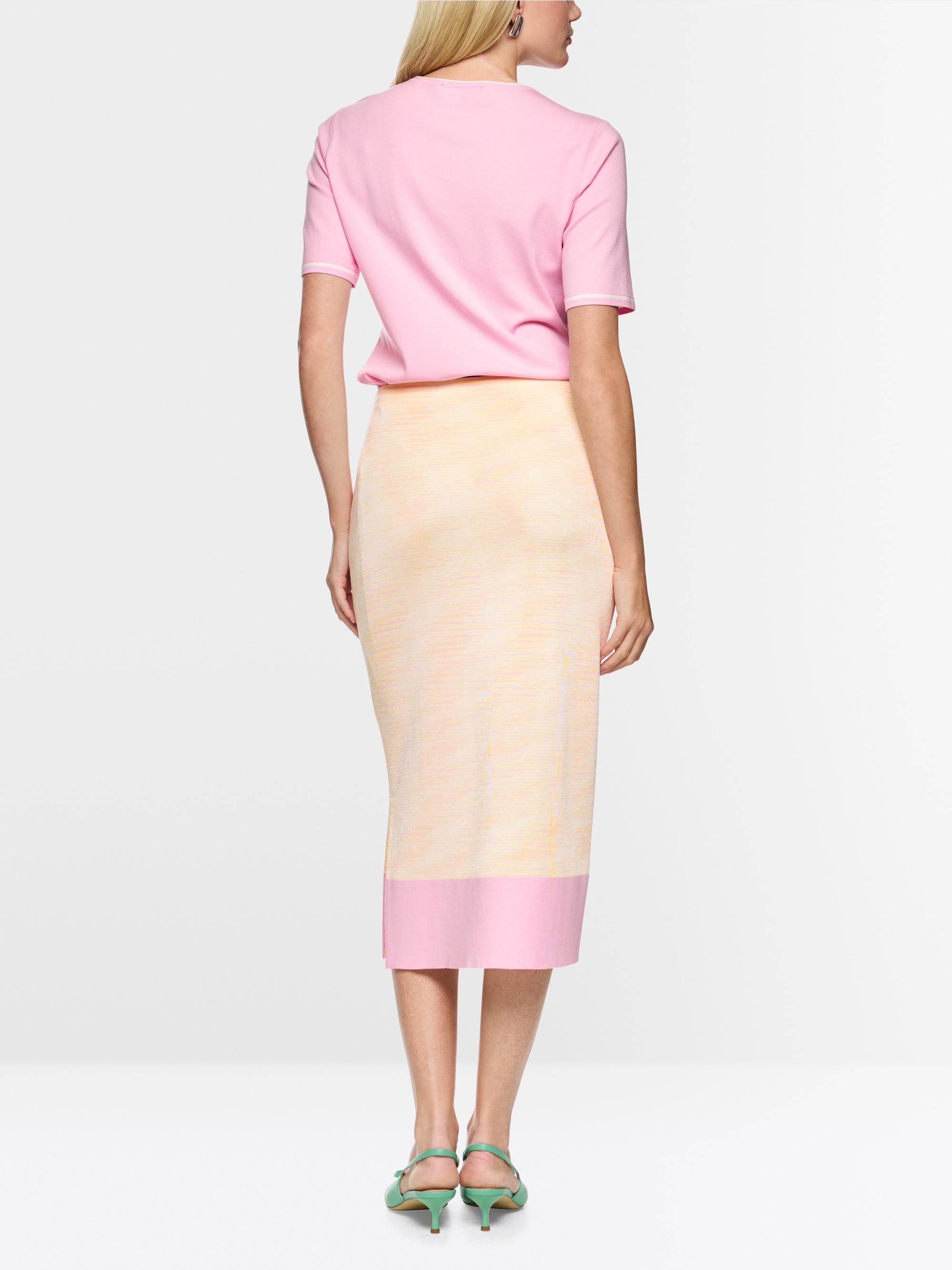 ‘Knitted in Germany’ calf-length skirt