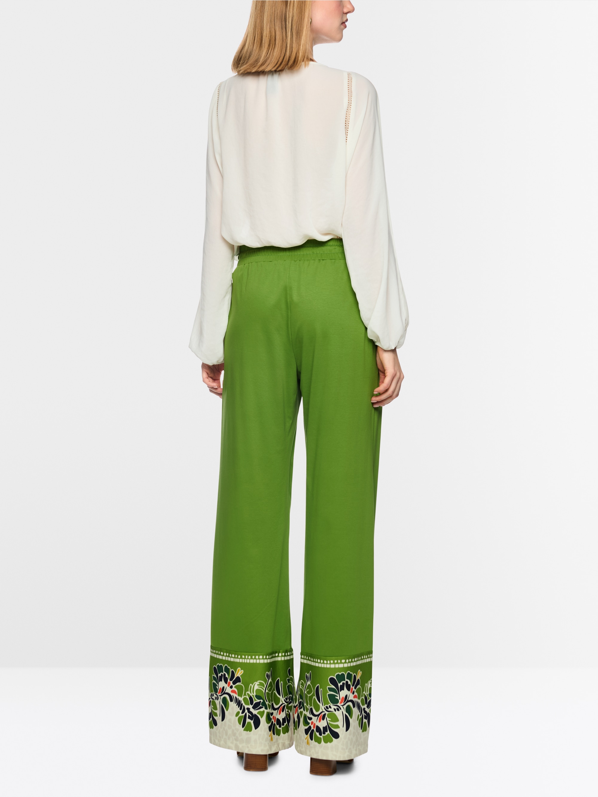 WEDI pull-on hibiscus flower trousers