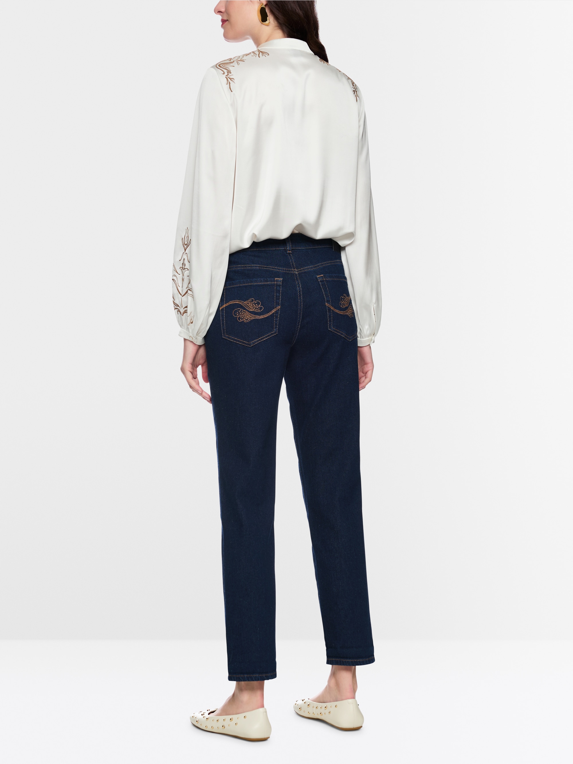 RIAD jeans with paisley embroidery