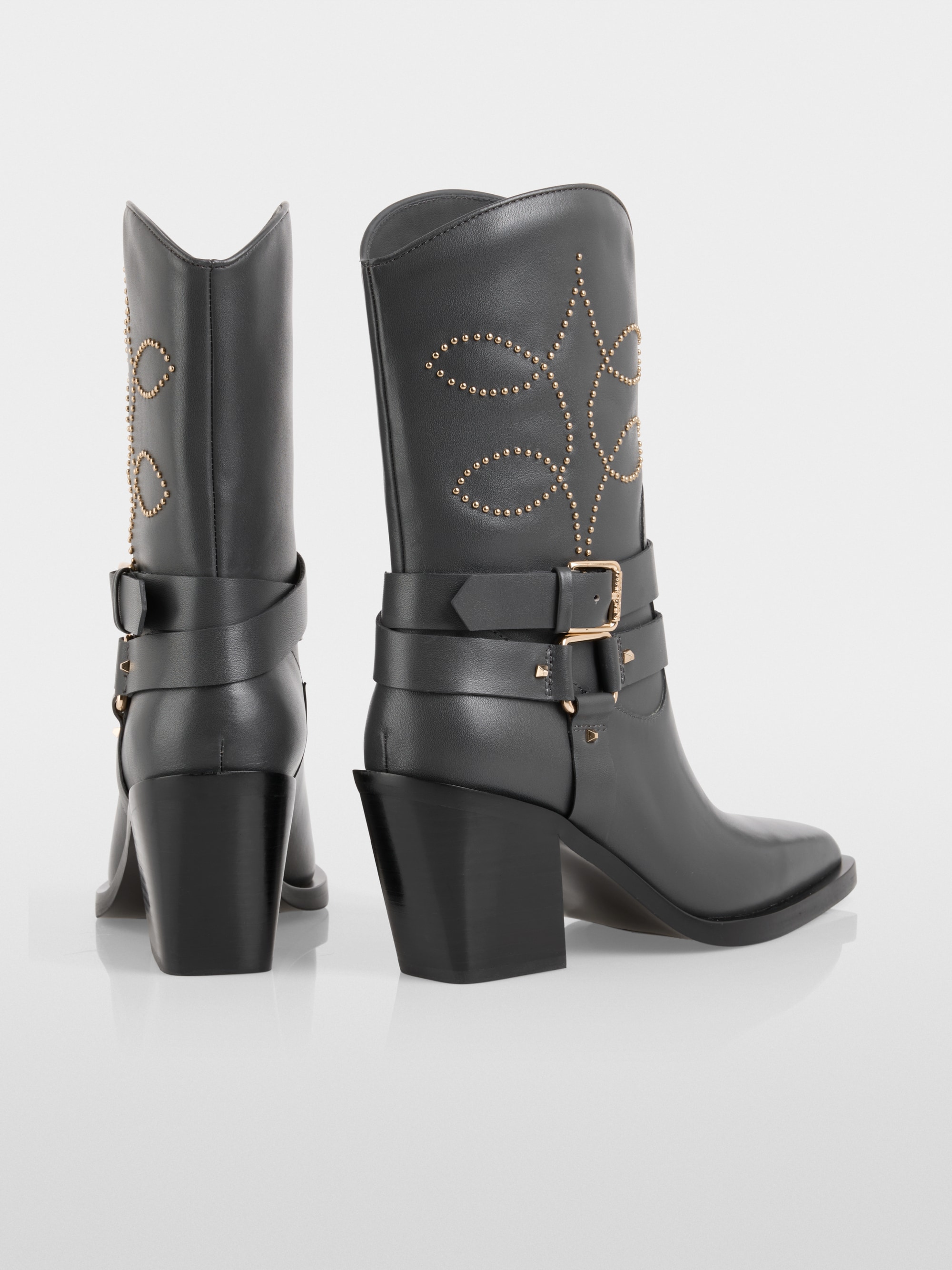 Leather western boots