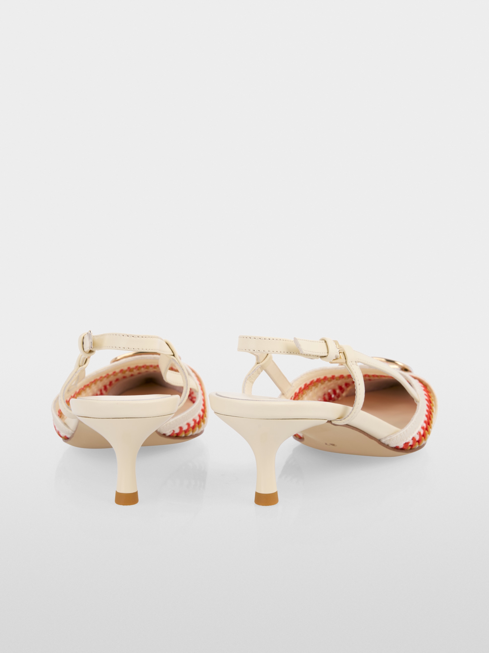 Slingback pumps with knit