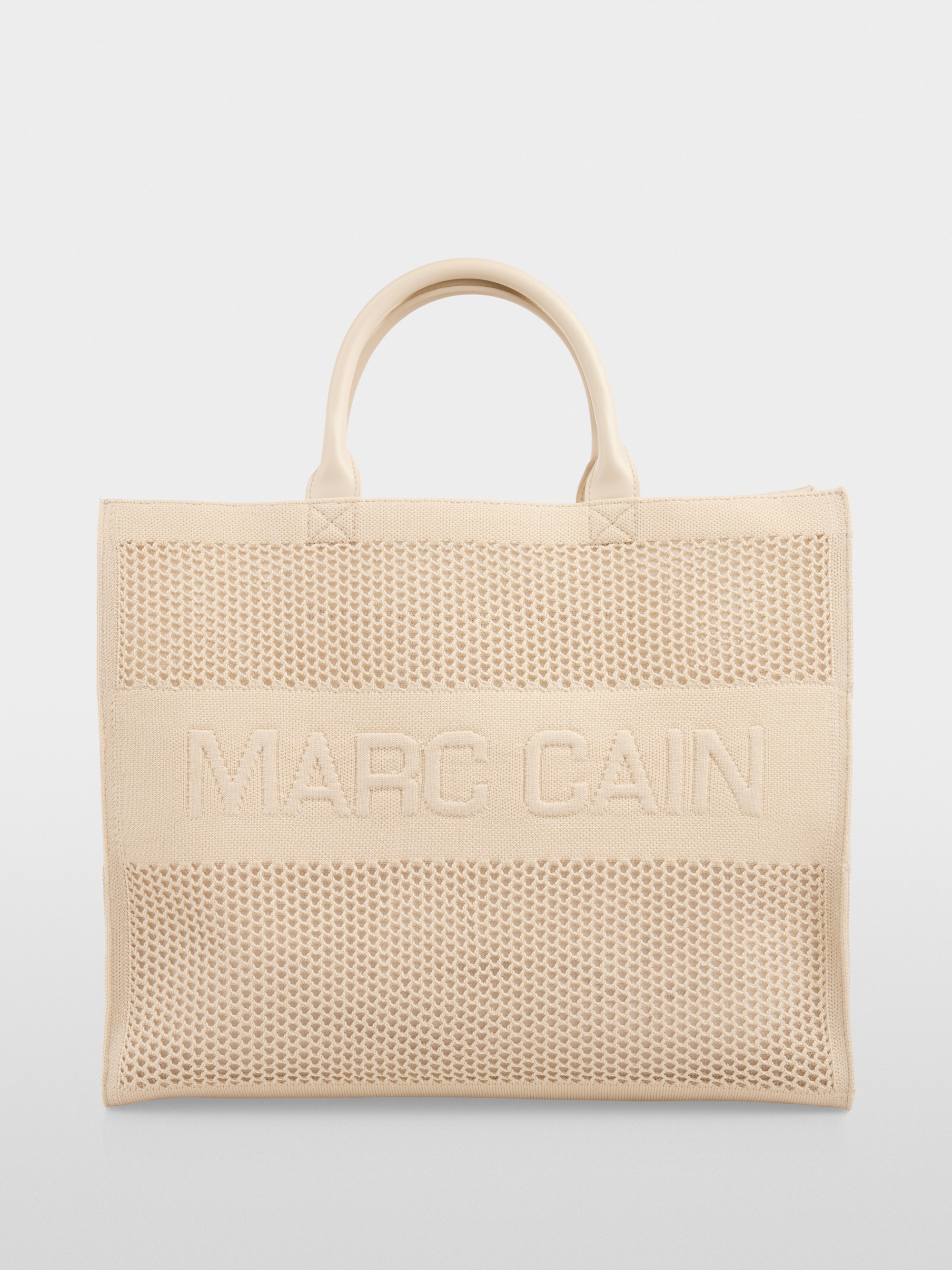 Melange knit shopper with logo