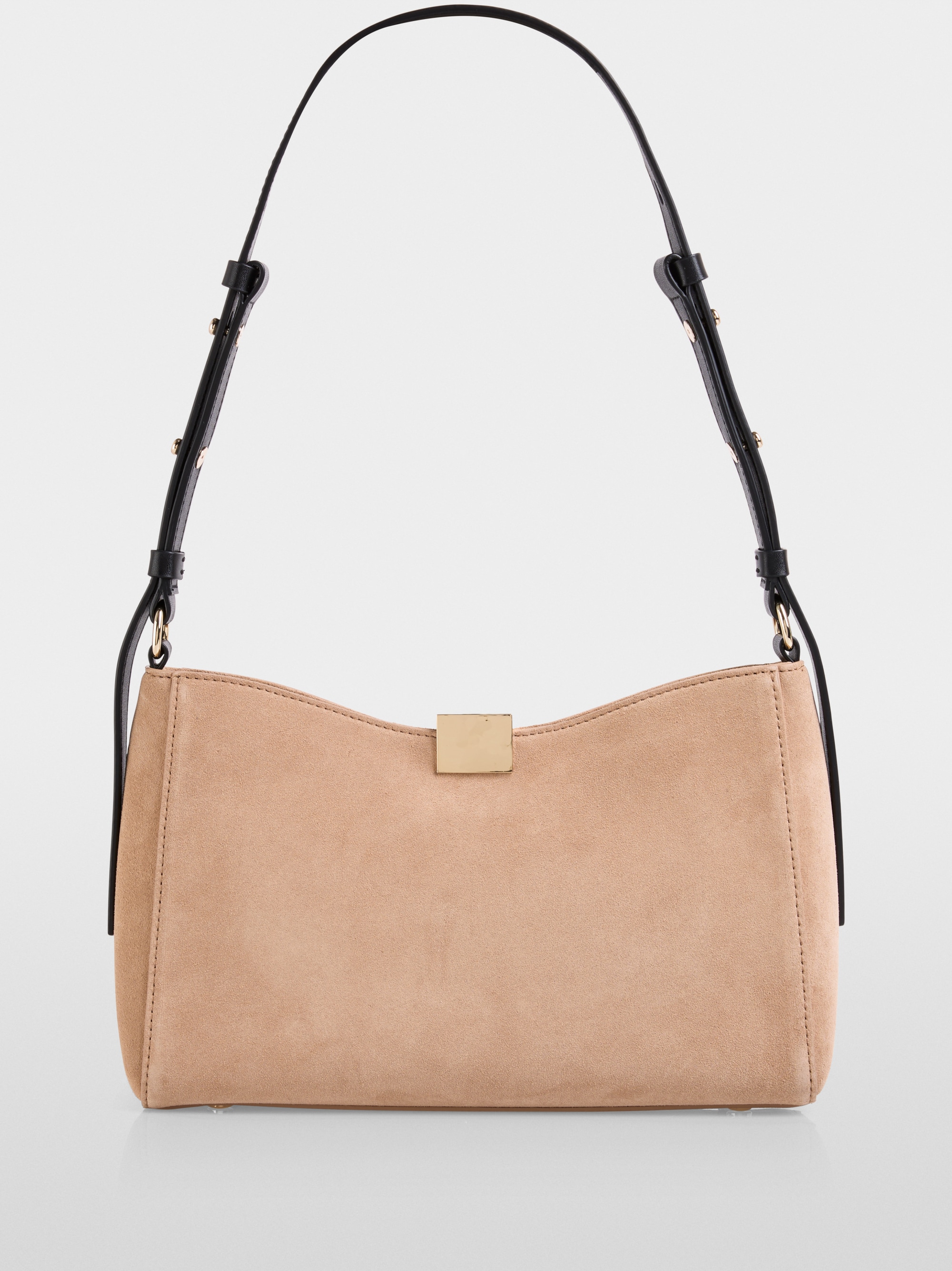 Calf suede shoulder bag