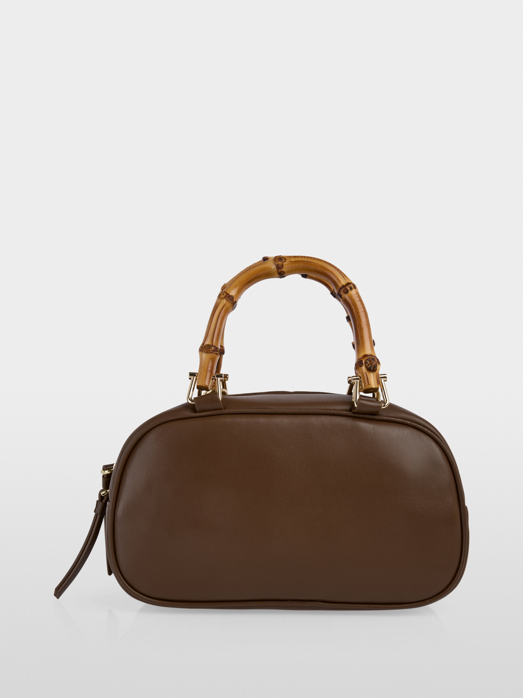 Mini leather bowling bag