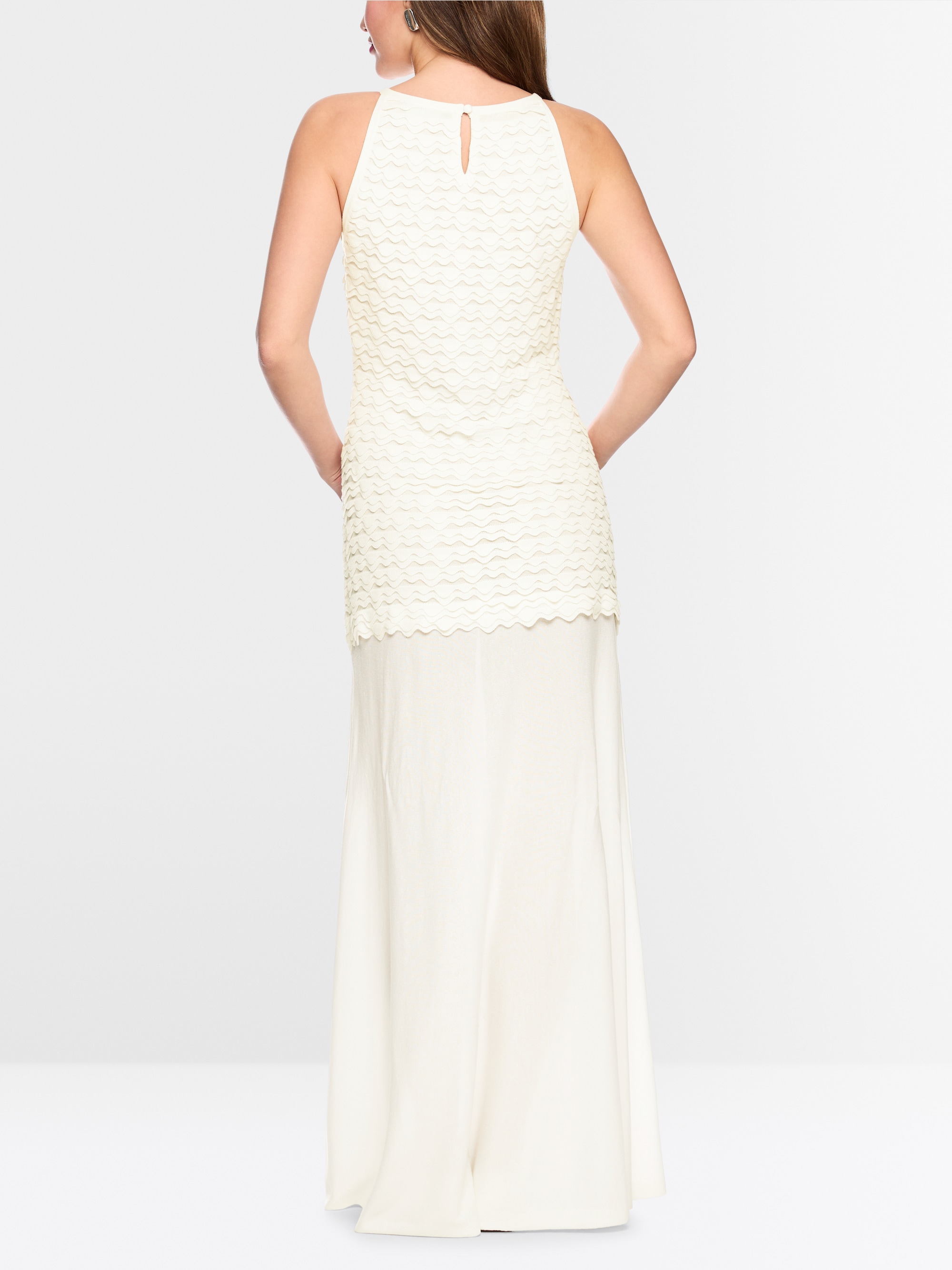 Robe longue en maille de viscose