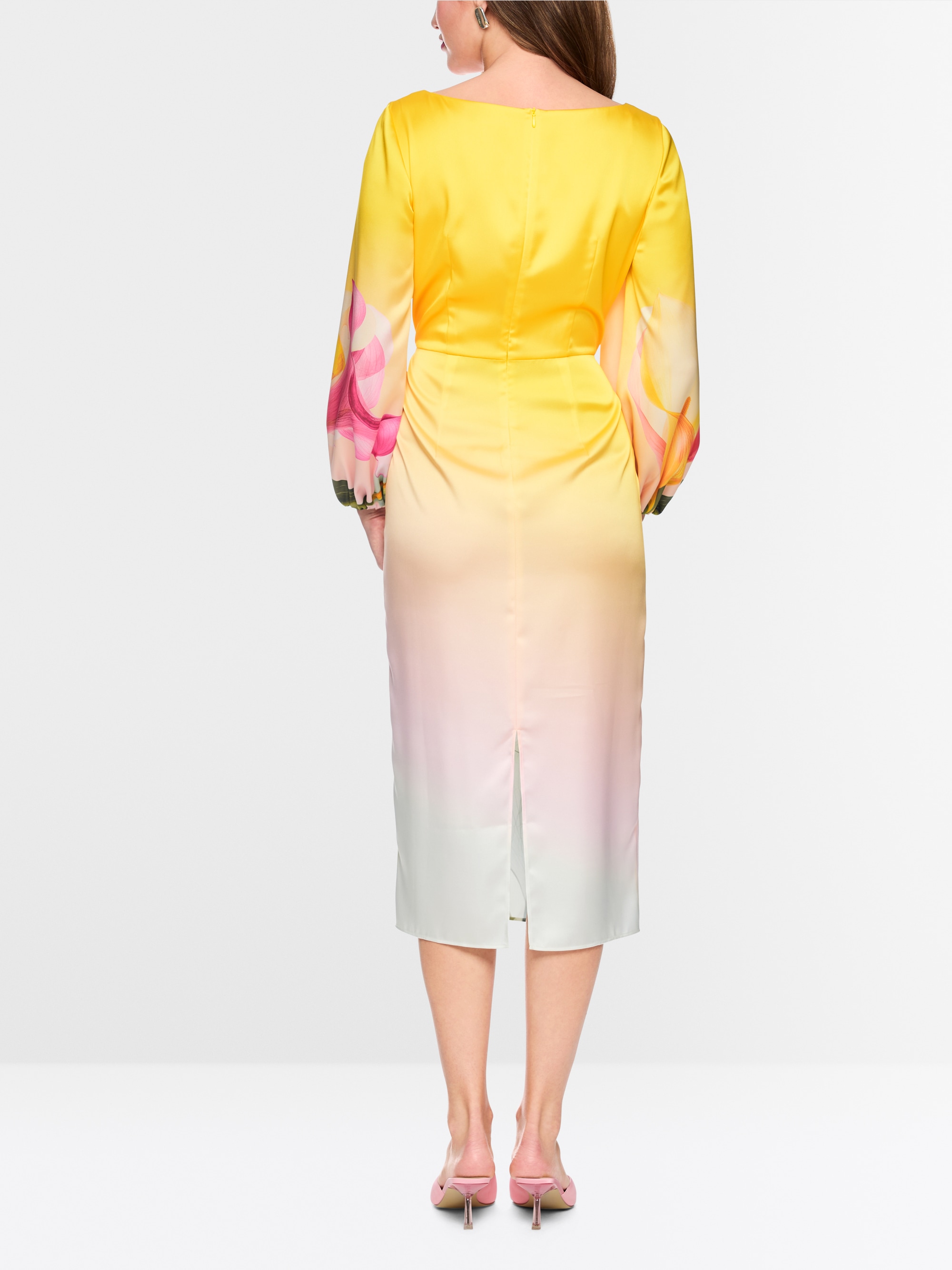 “Rethink Together” printed midi dress