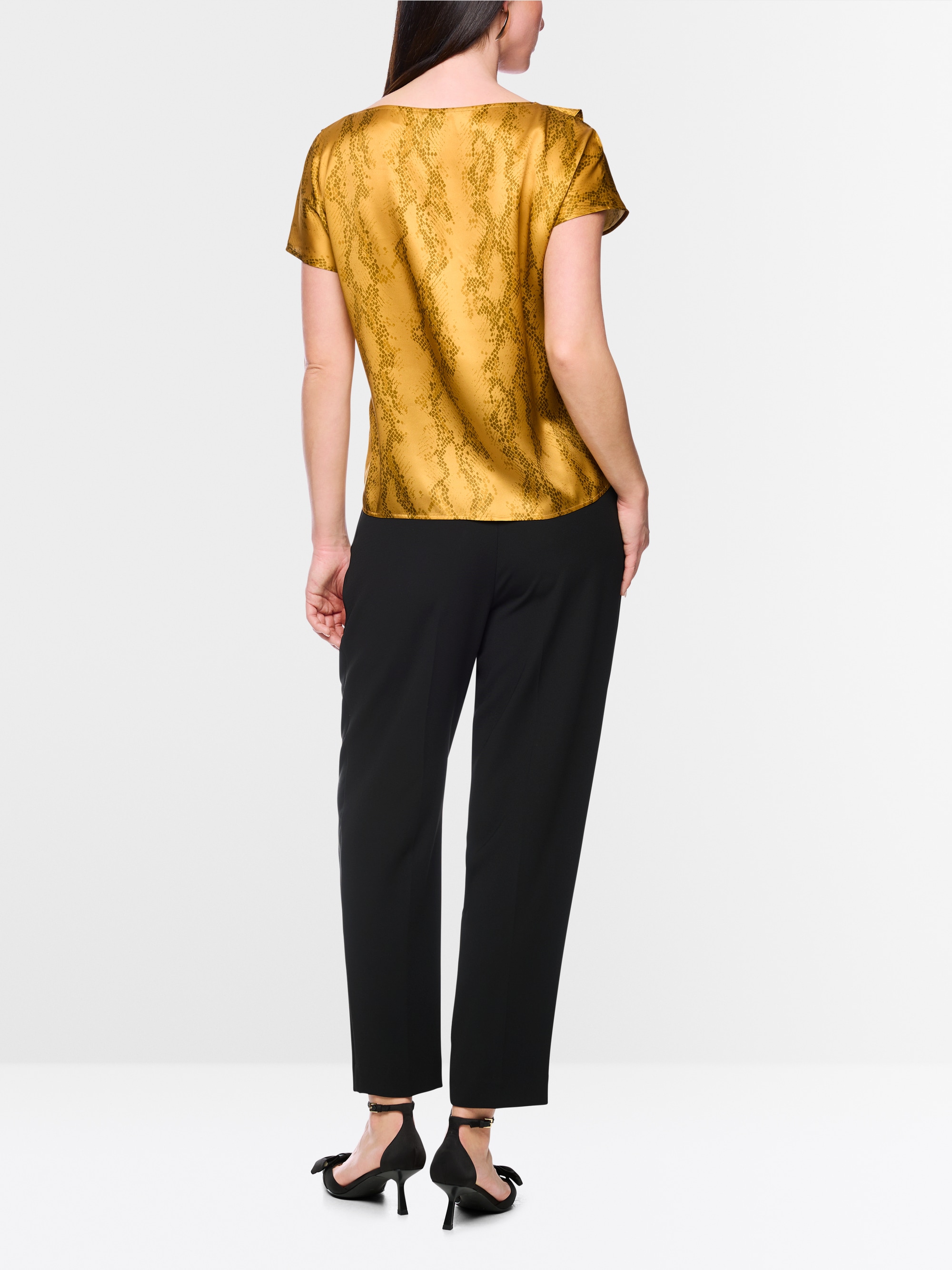 Top en soie à imprimé serpent