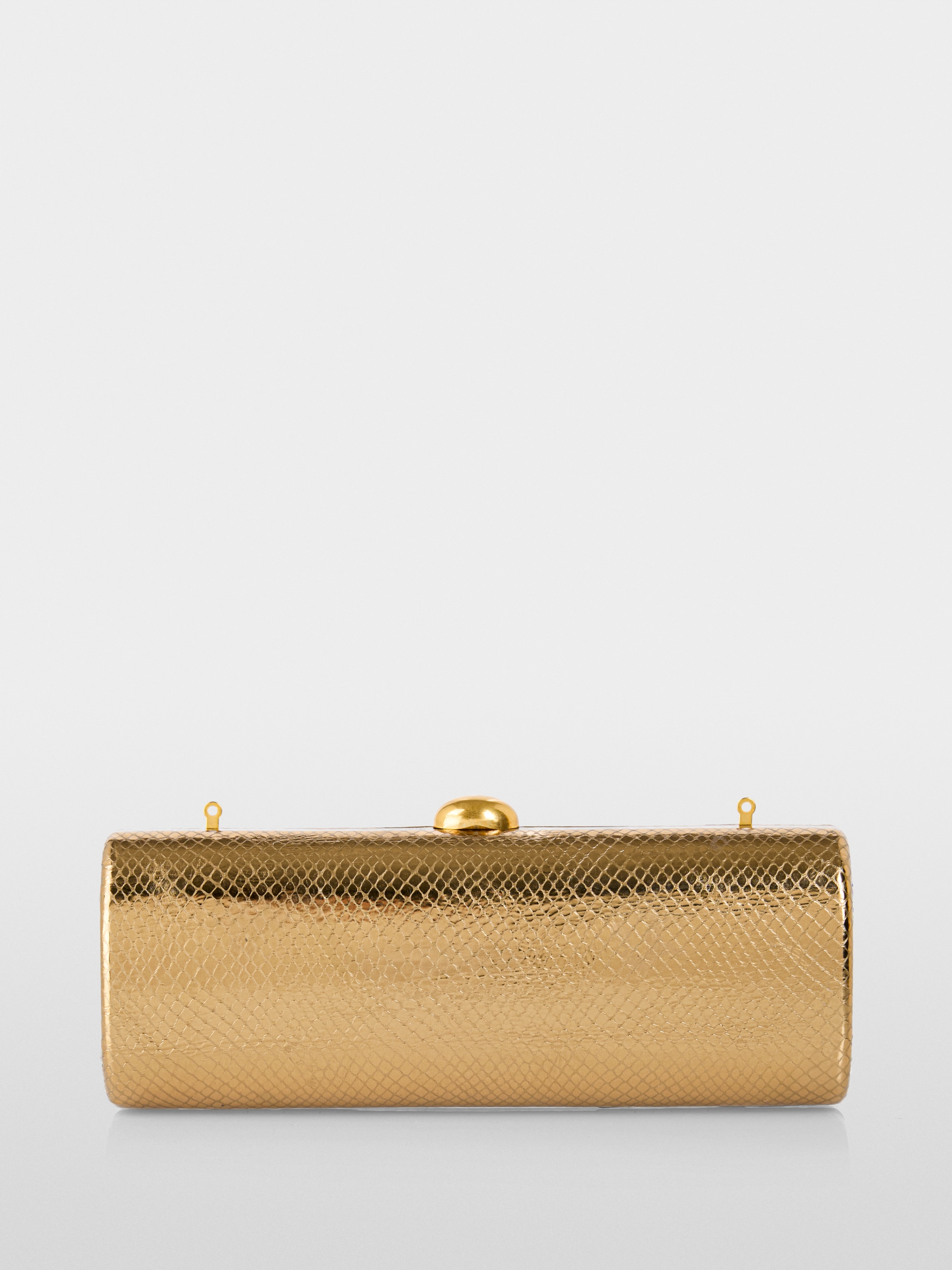 Leather clutch in snake look