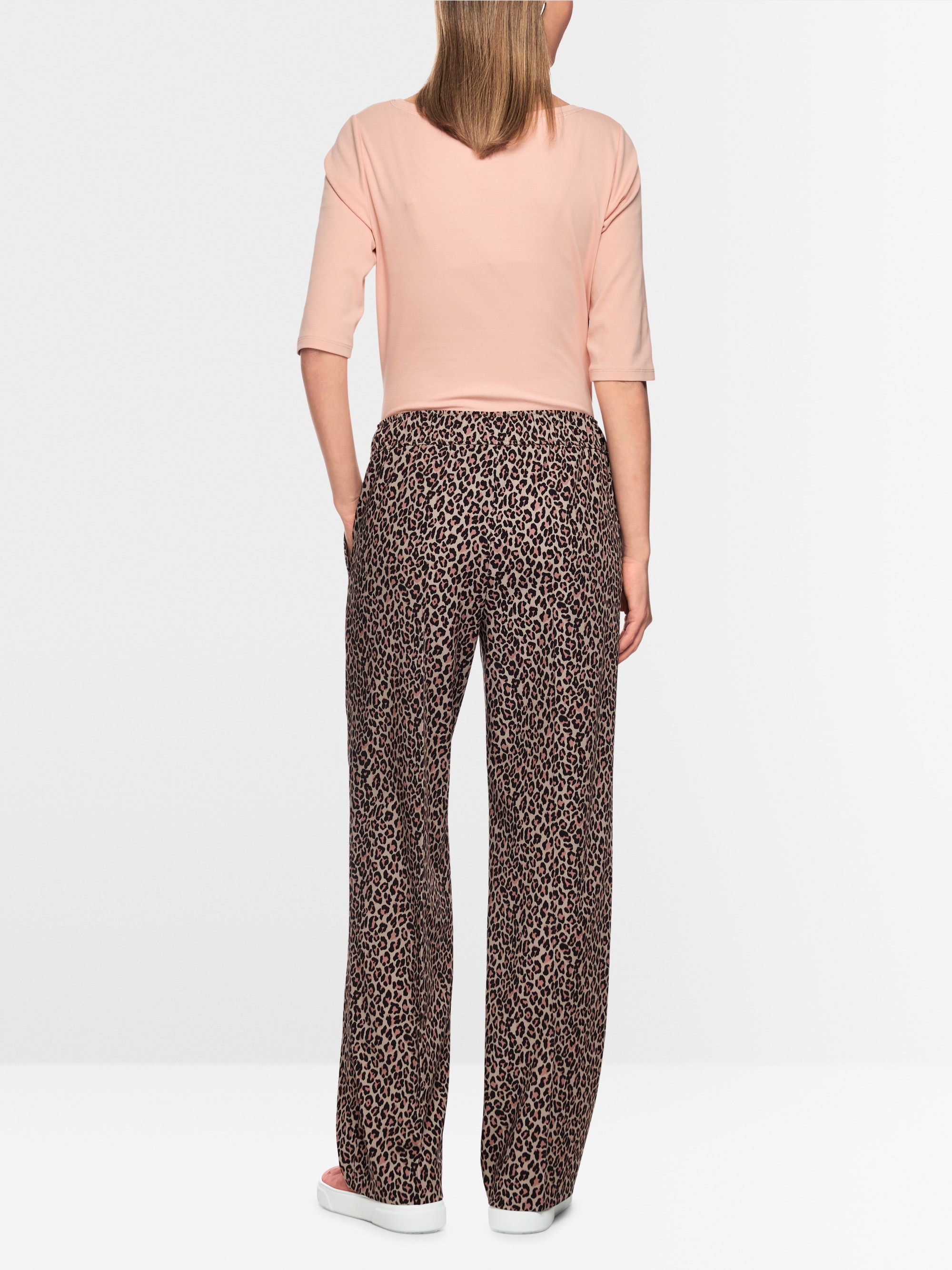WASHINGTON leopard print fabric pants