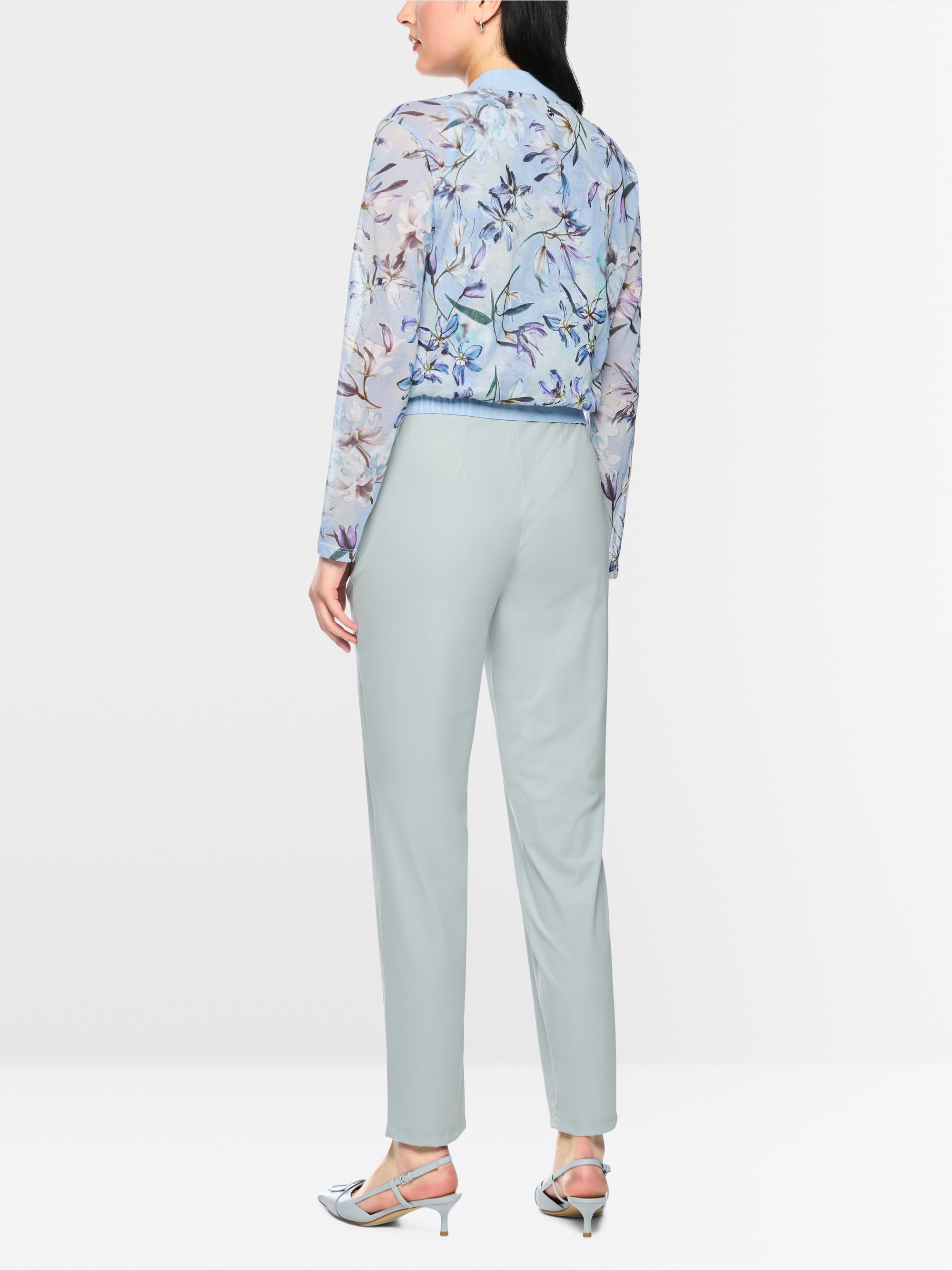 FAQUS high-waist stretch trousers
