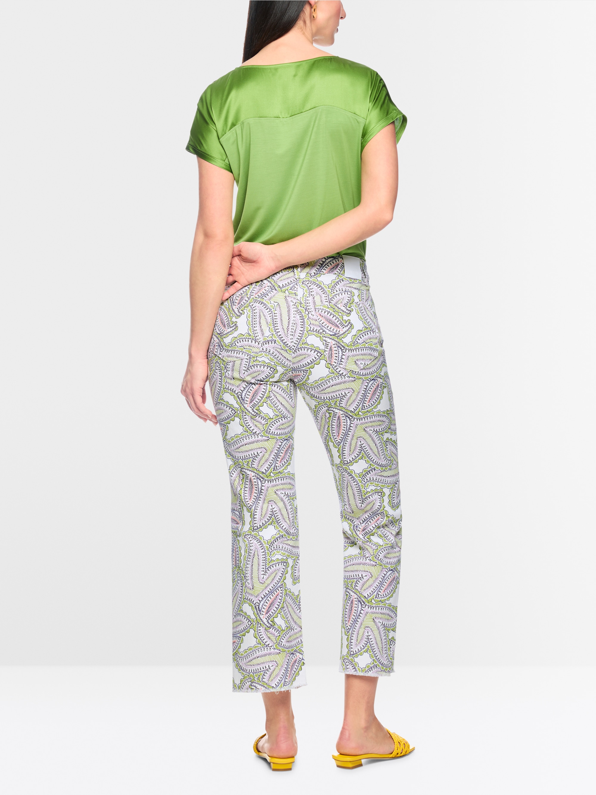 FORLI jeans with paisley print