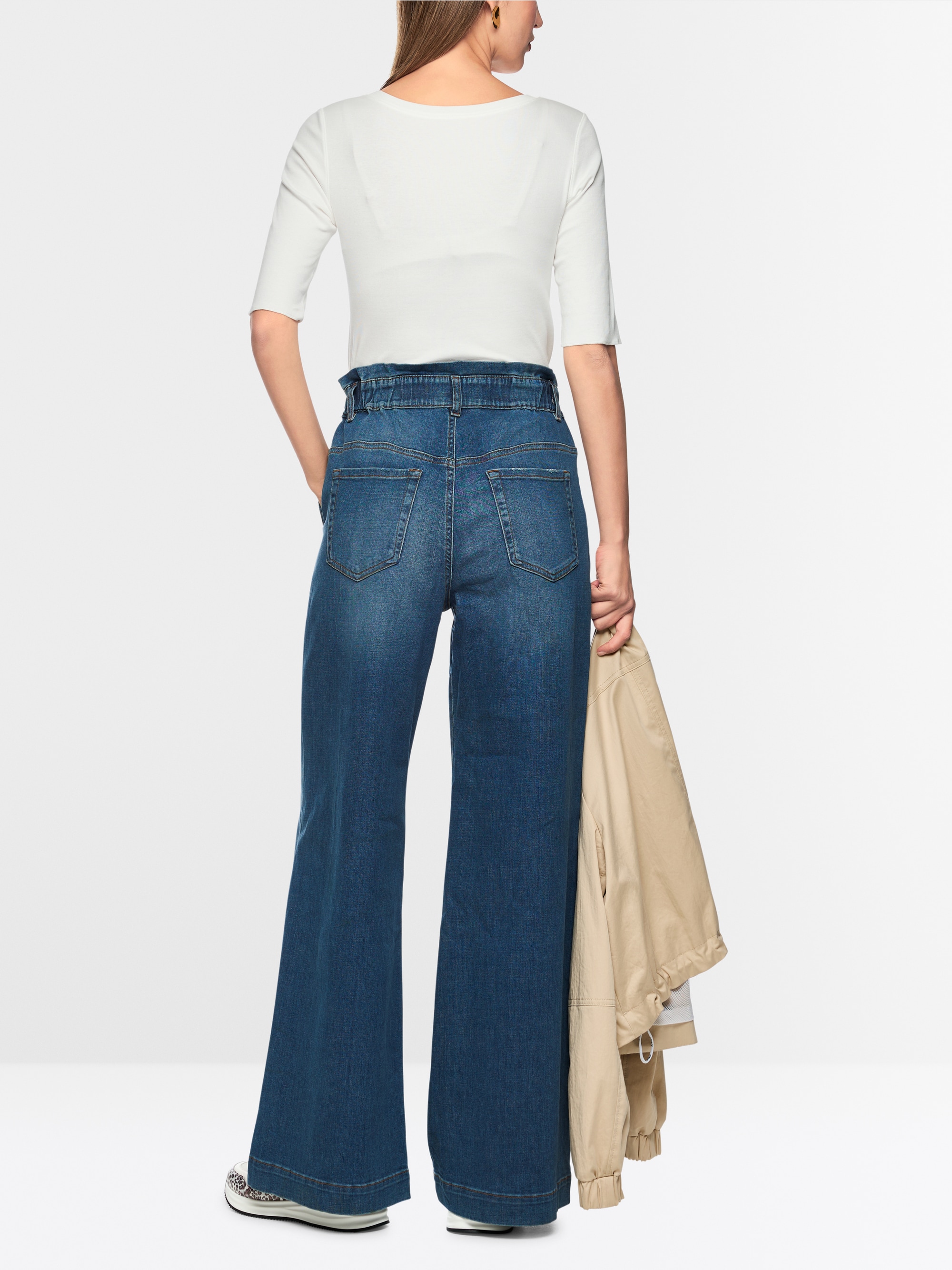 WAUKEE wide jeans with high waistband