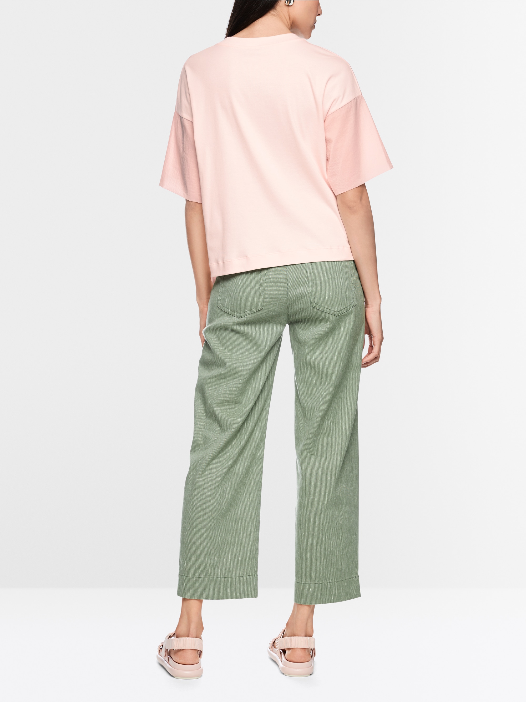 Materials mix T-shirt